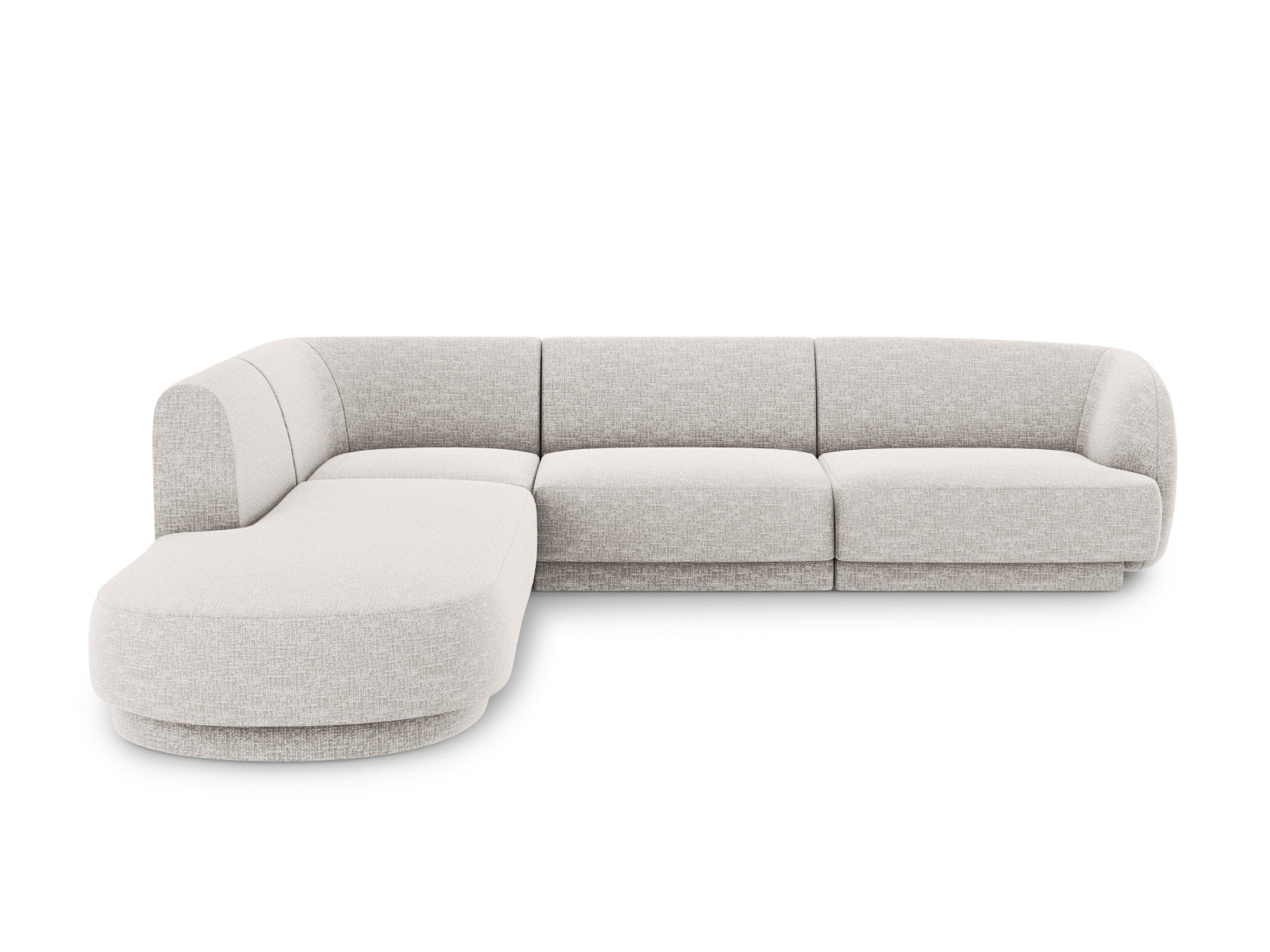 Miley Ecksofa links 6 Sitzer in Silver präsentiert im Onlineshop von KAQTU Design AG. Ecksofa links ist von Micadoni