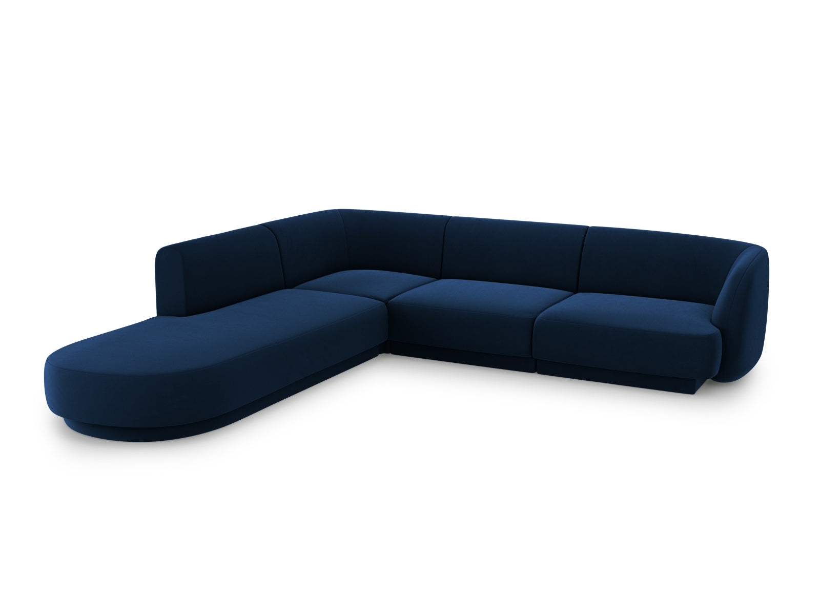 Miley Velour Ecksofa links 6 Sitzer in Royal Blue präsentiert im Onlineshop von KAQTU Design AG. Ecksofa links ist von Micadoni