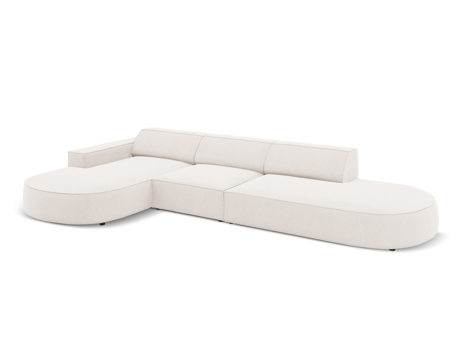 Jodie Modulares Ecksofa links 4 Sitzer in Light Beige präsentiert im Onlineshop von KAQTU Design AG. Ecksofa links ist von Micadoni