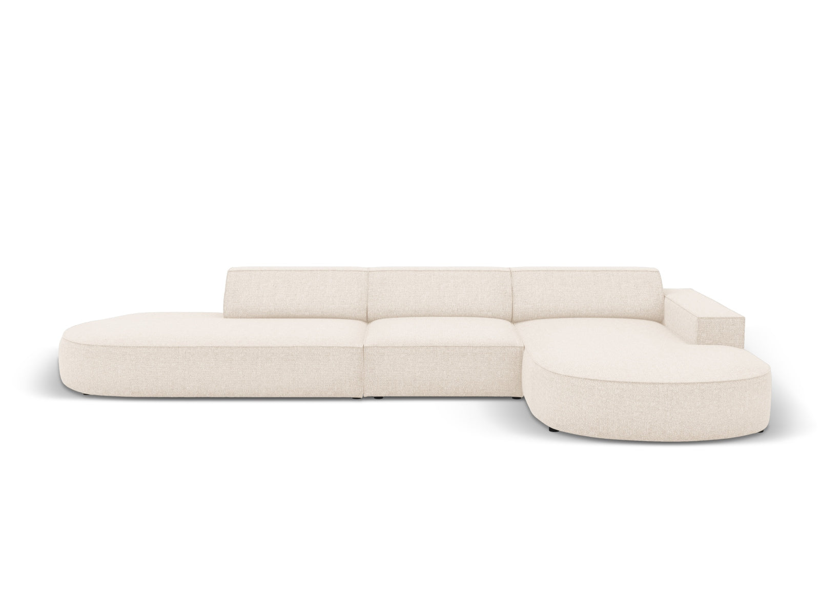 Jodie Modulares Ecksofa rechts 4 Sitzer in Light Beige präsentiert im Onlineshop von KAQTU Design AG. Ecksofa rechts ist von Micadoni