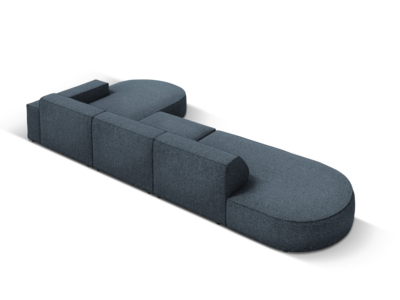 Jodie Modulares Ecksofa rechts 4 Sitzer in Royal Blue präsentiert im Onlineshop von KAQTU Design AG. Ecksofa rechts ist von Micadoni