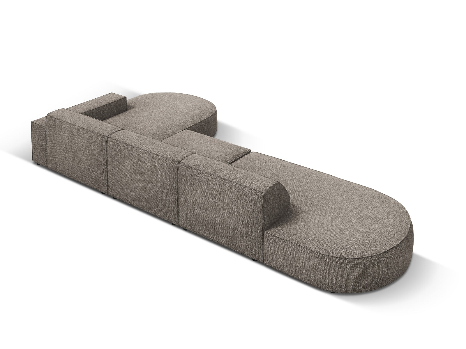 Jodie Modulares Ecksofa rechts 4 Sitzer in Grey präsentiert im Onlineshop von KAQTU Design AG. Ecksofa rechts ist von Micadoni