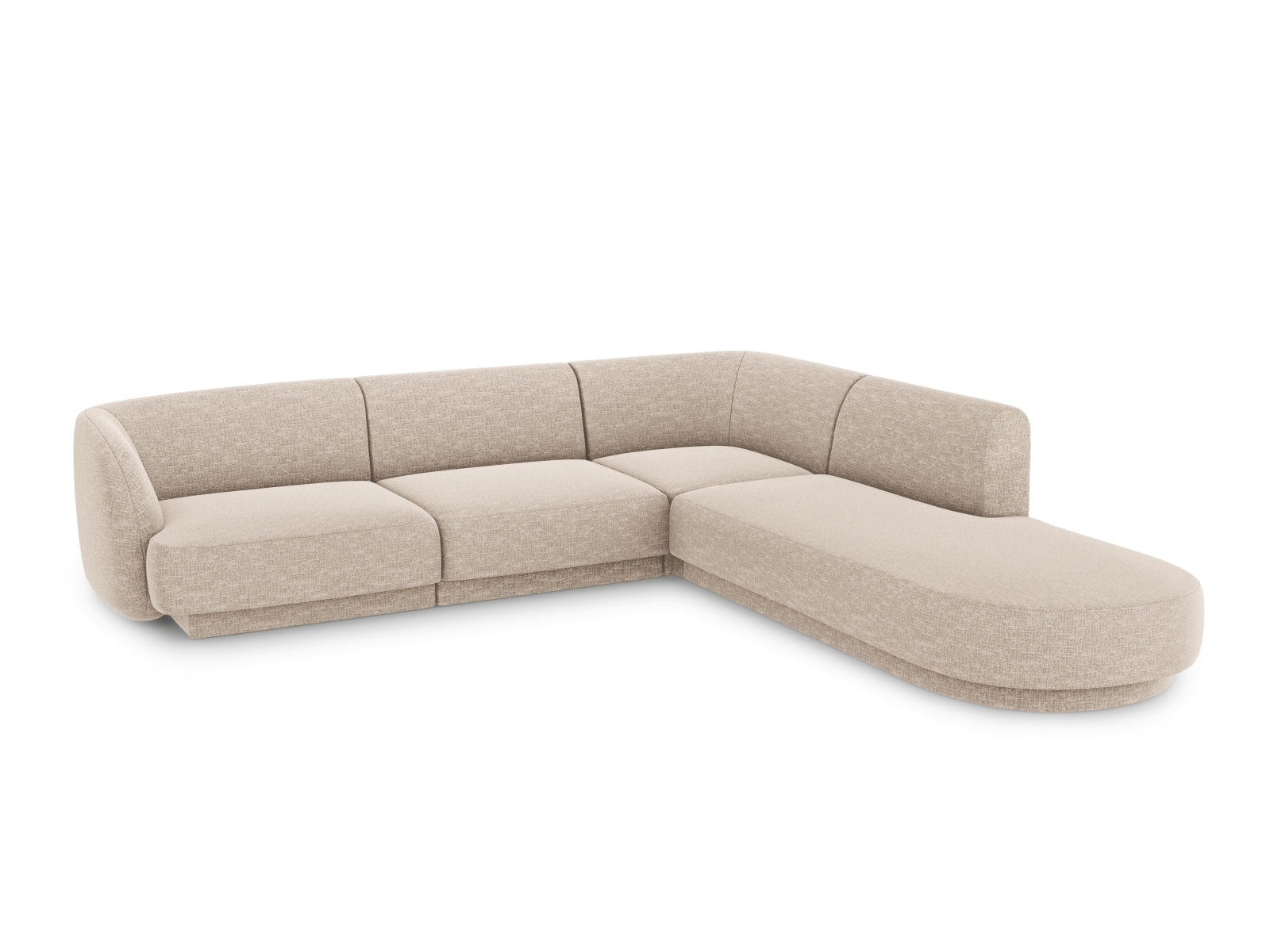 Miley Ecksofa rechts 6 Sitzer in Beige präsentiert im Onlineshop von KAQTU Design AG. Ecksofa rechts ist von Micadoni