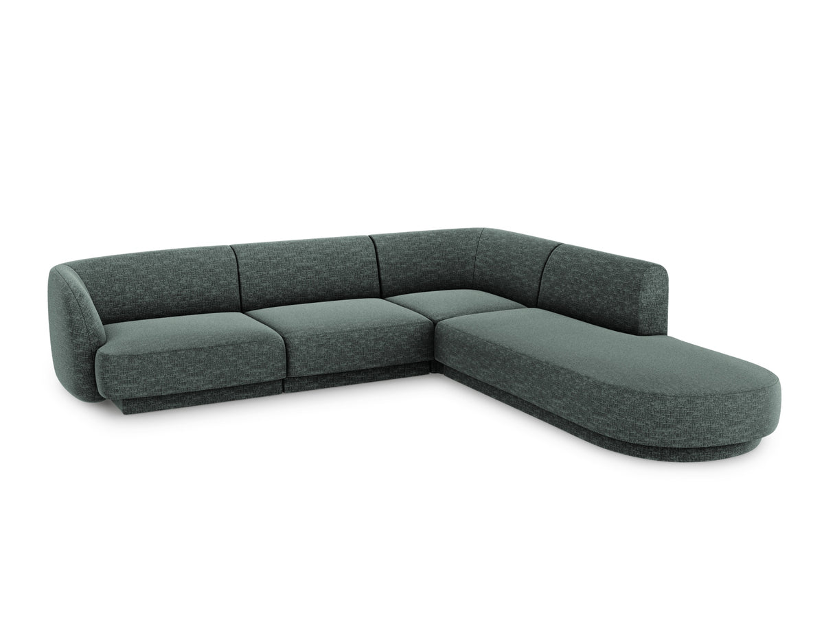 Miley Ecksofa rechts 6 Sitzer in Petrol-Haga präsentiert im Onlineshop von KAQTU Design AG. Ecksofa rechts ist von Micadoni