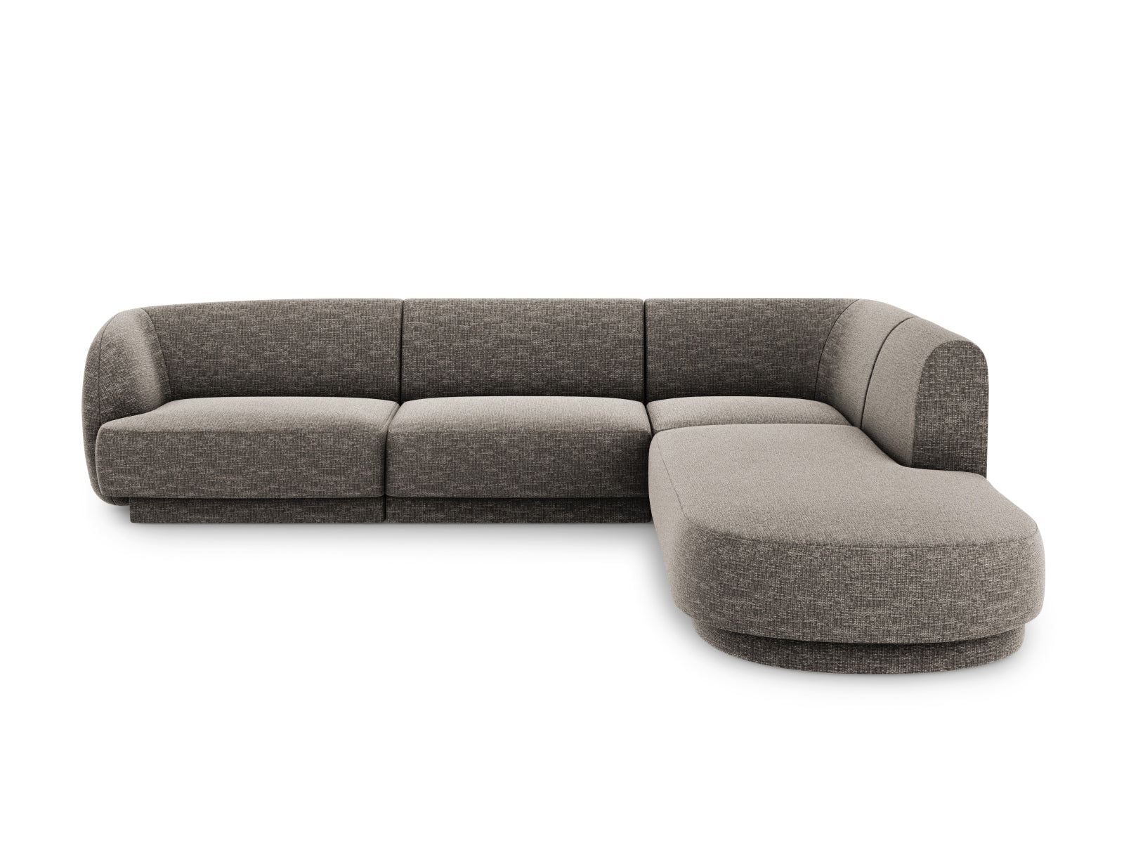 Miley Ecksofa rechts 6 Sitzer in Grey-Haga präsentiert im Onlineshop von KAQTU Design AG. Ecksofa rechts ist von Micadoni