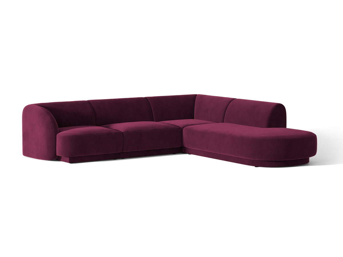 Produktfoto des Miley Ecksofas von Micadoni in Dunkelbeige, L-Form, Bezug aus Bluvel-Stoff, schwarze Kunststoffbeine, Sitzhöhe 40 cm.