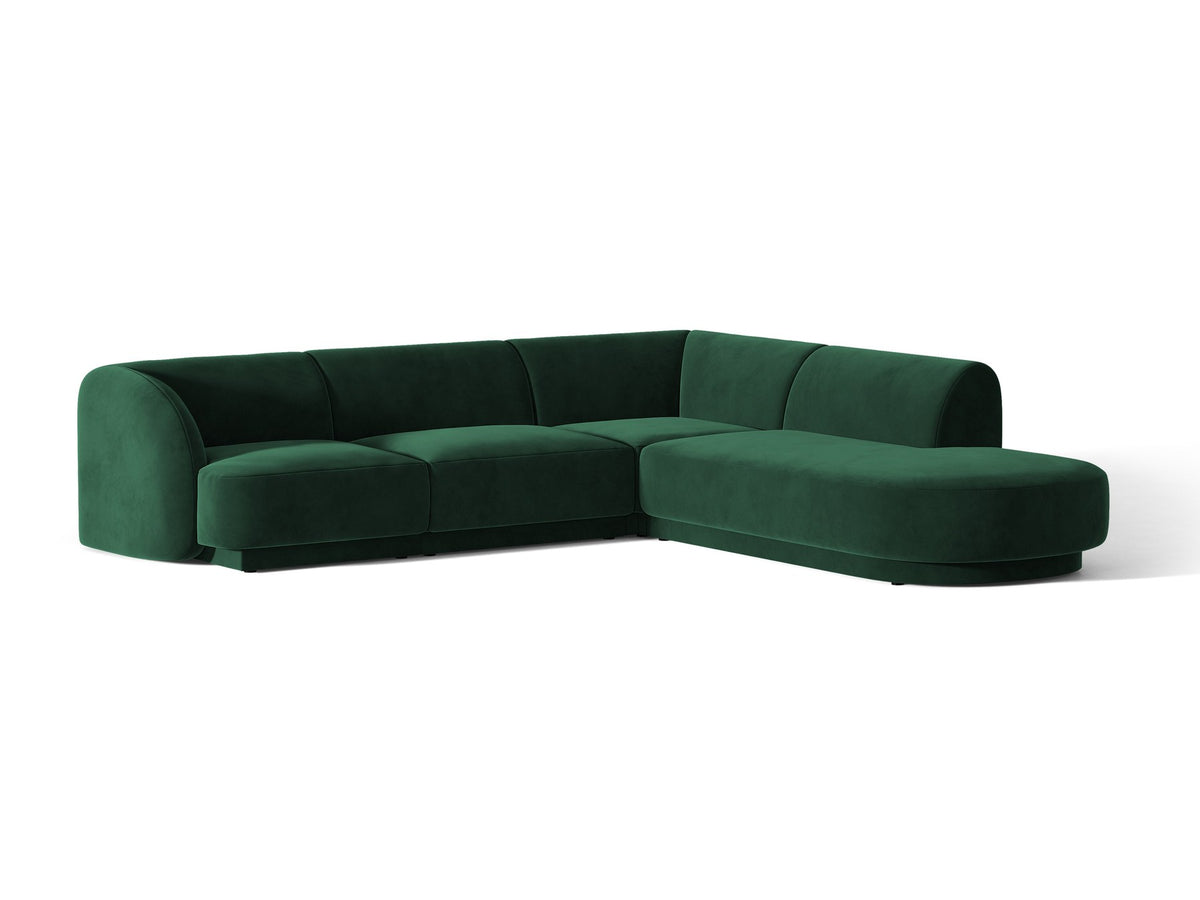 Produktfoto des Miley Ecksofas von Micadoni in Dunkelbeige, L-Form, Bezug aus Bluvel-Stoff, schwarze Kunststoffbeine, Sitzhöhe 40 cm.