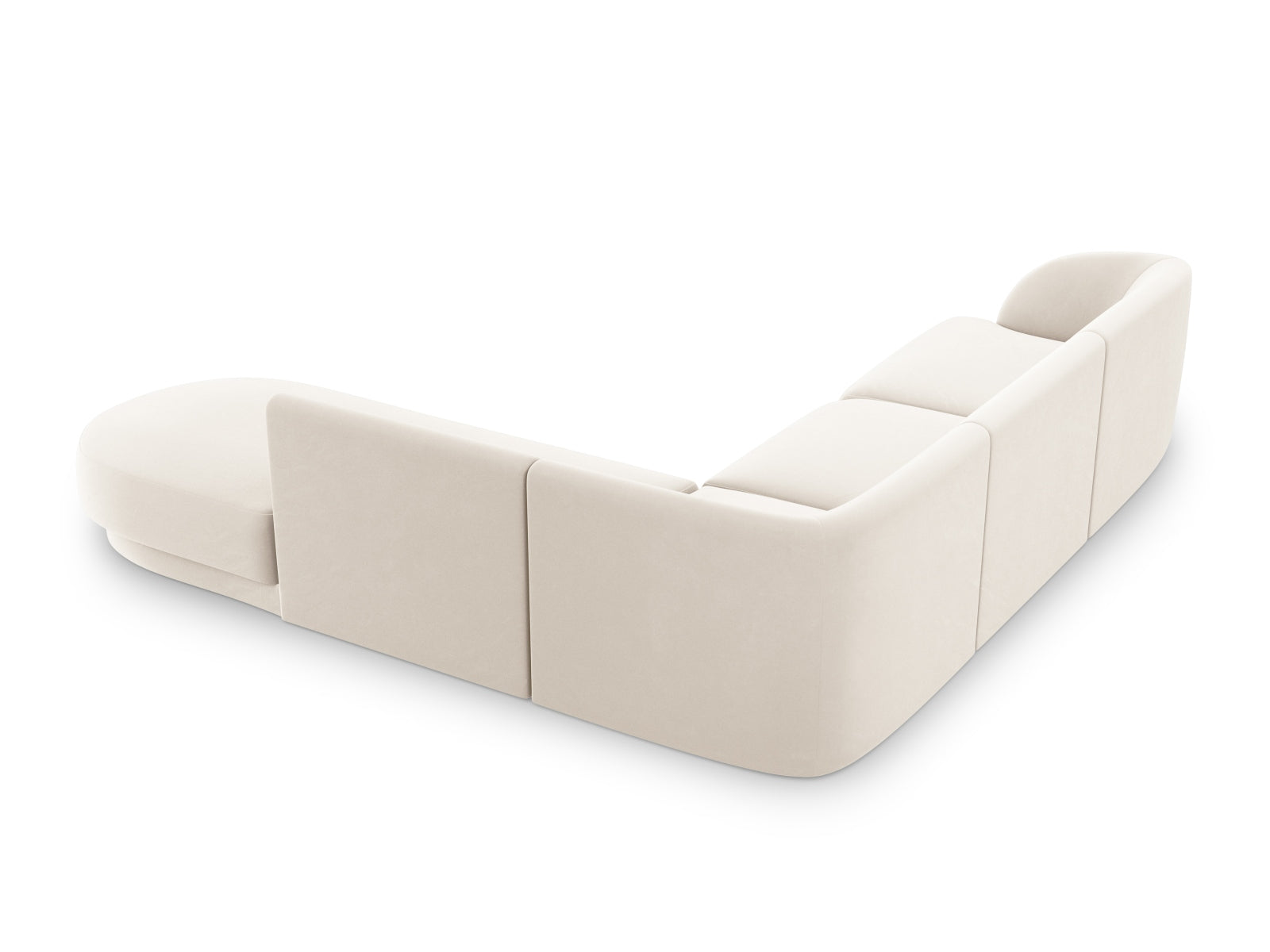 Miley Velour Ecksofa rechts 6 Sitzer in Light Beige präsentiert im Onlineshop von KAQTU Design AG. Ecksofa rechts ist von Micadoni