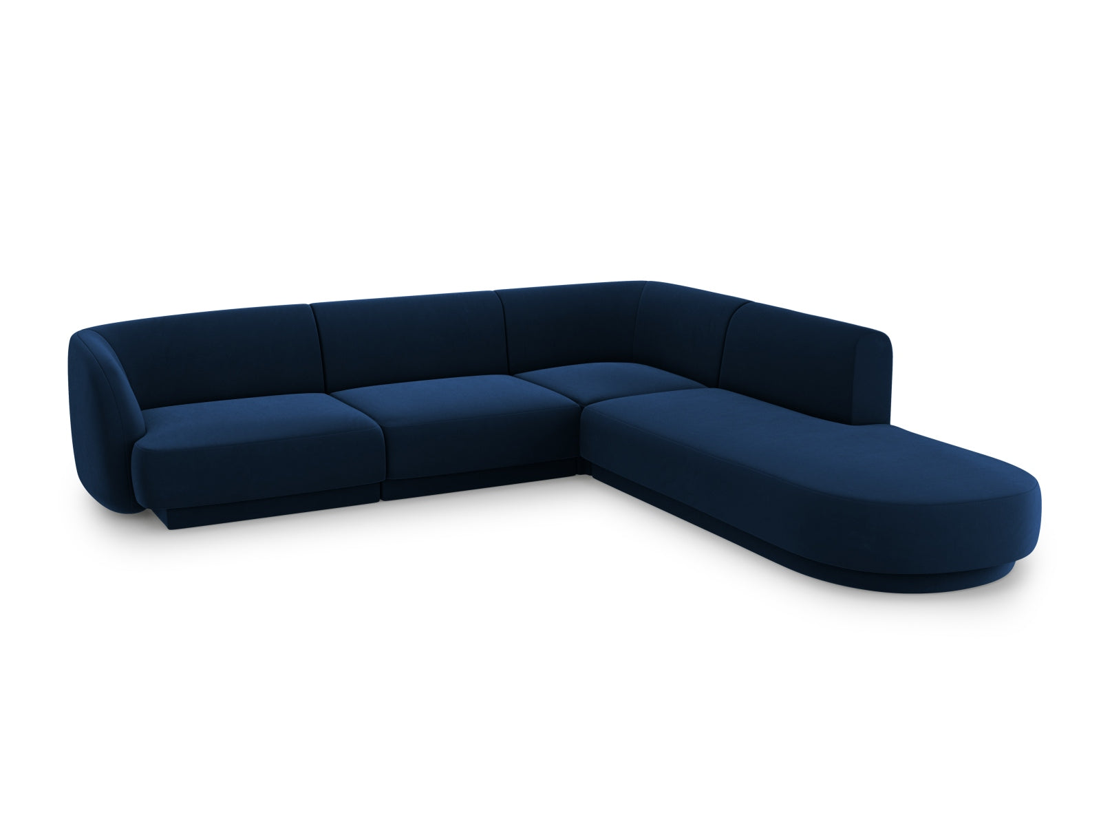 Miley Velour Ecksofa rechts 6 Sitzer in Royal Blue präsentiert im Onlineshop von KAQTU Design AG. Ecksofa rechts ist von Micadoni