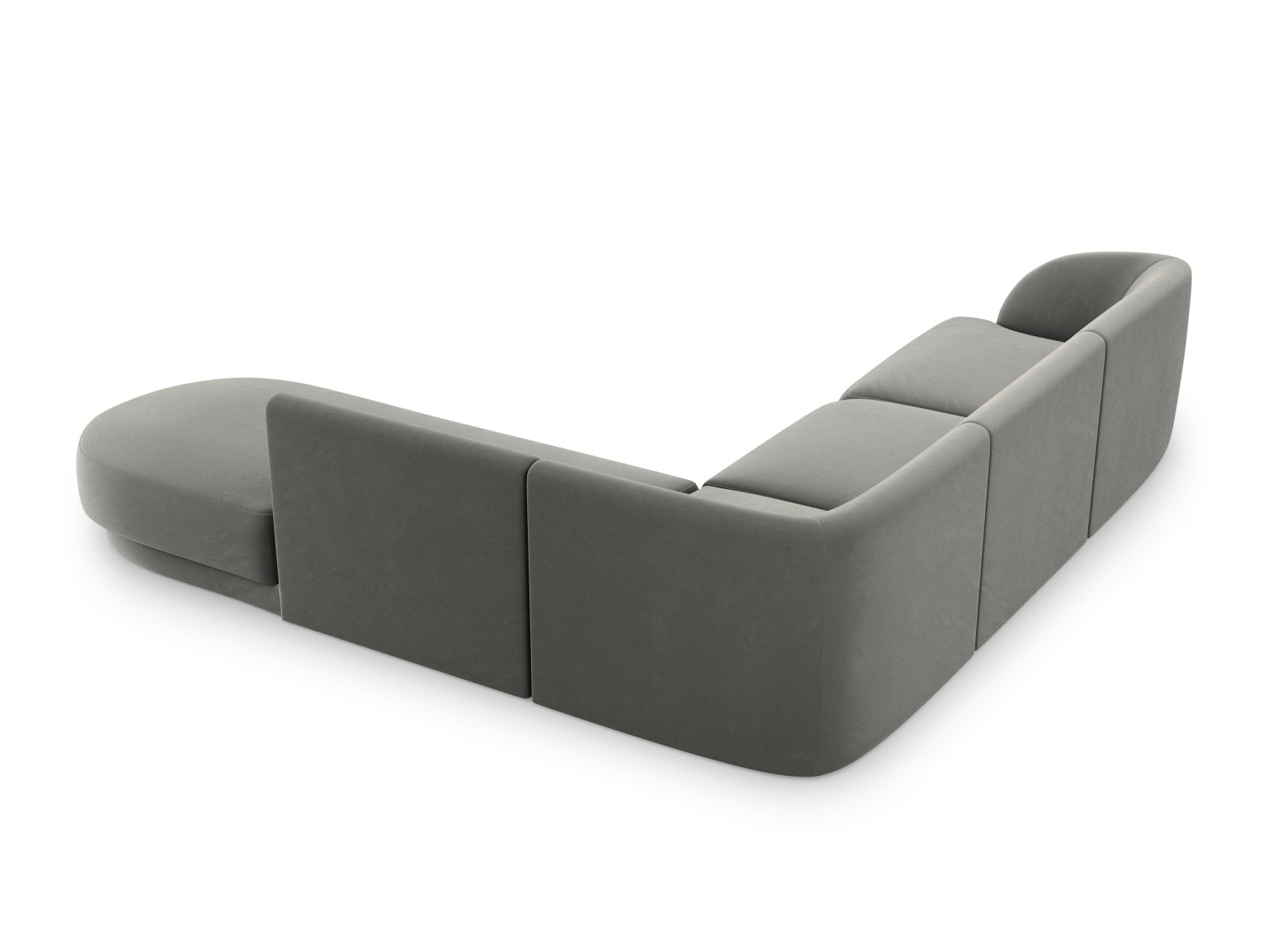 Miley Velour Ecksofa rechts 6 Sitzer in Light Grey präsentiert im Onlineshop von KAQTU Design AG. Ecksofa rechts ist von Micadoni