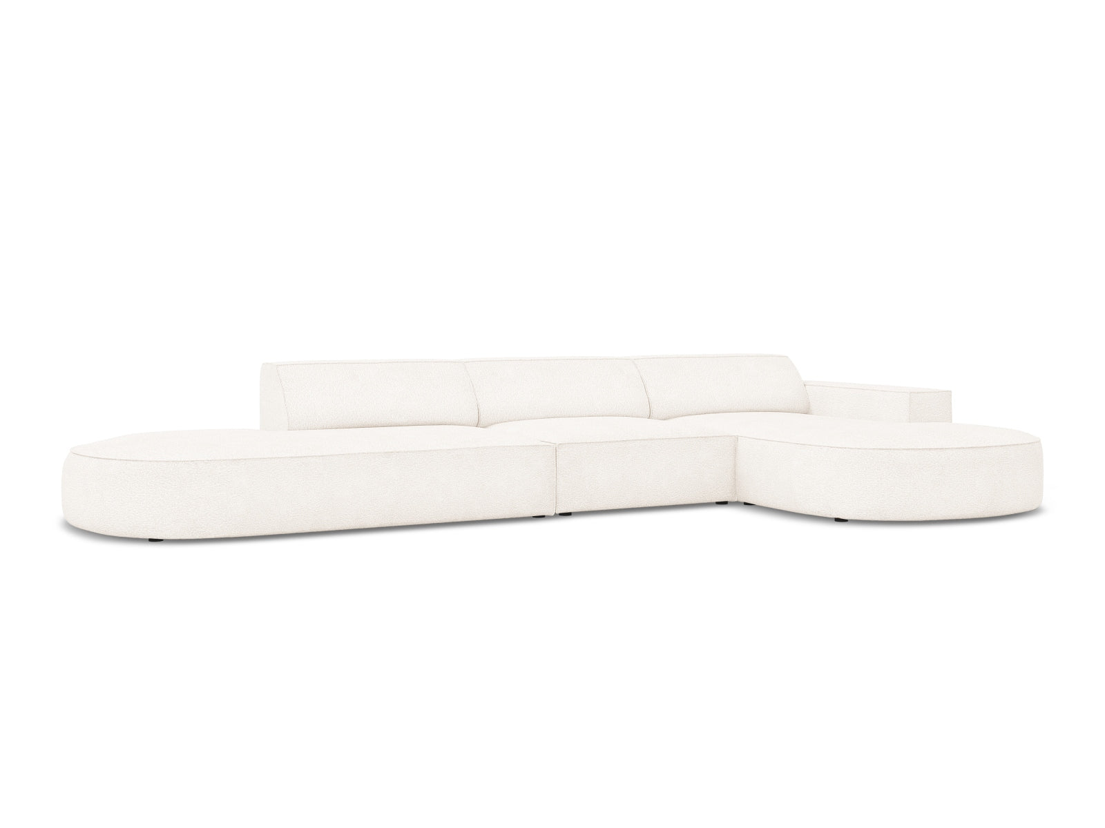 Jodie Boucle modulares Ecksofa rechts 4 Sitzer in Beige präsentiert im Onlineshop von KAQTU Design AG. Ecksofa rechts ist von Micadoni