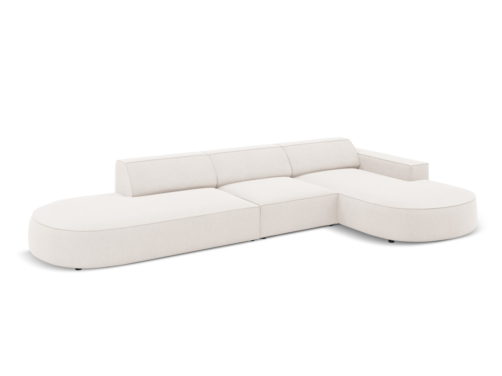 Jodie Modulares Ecksofa rechts 4 Sitzer in Light Beige präsentiert im Onlineshop von KAQTU Design AG. Ecksofa rechts ist von Micadoni