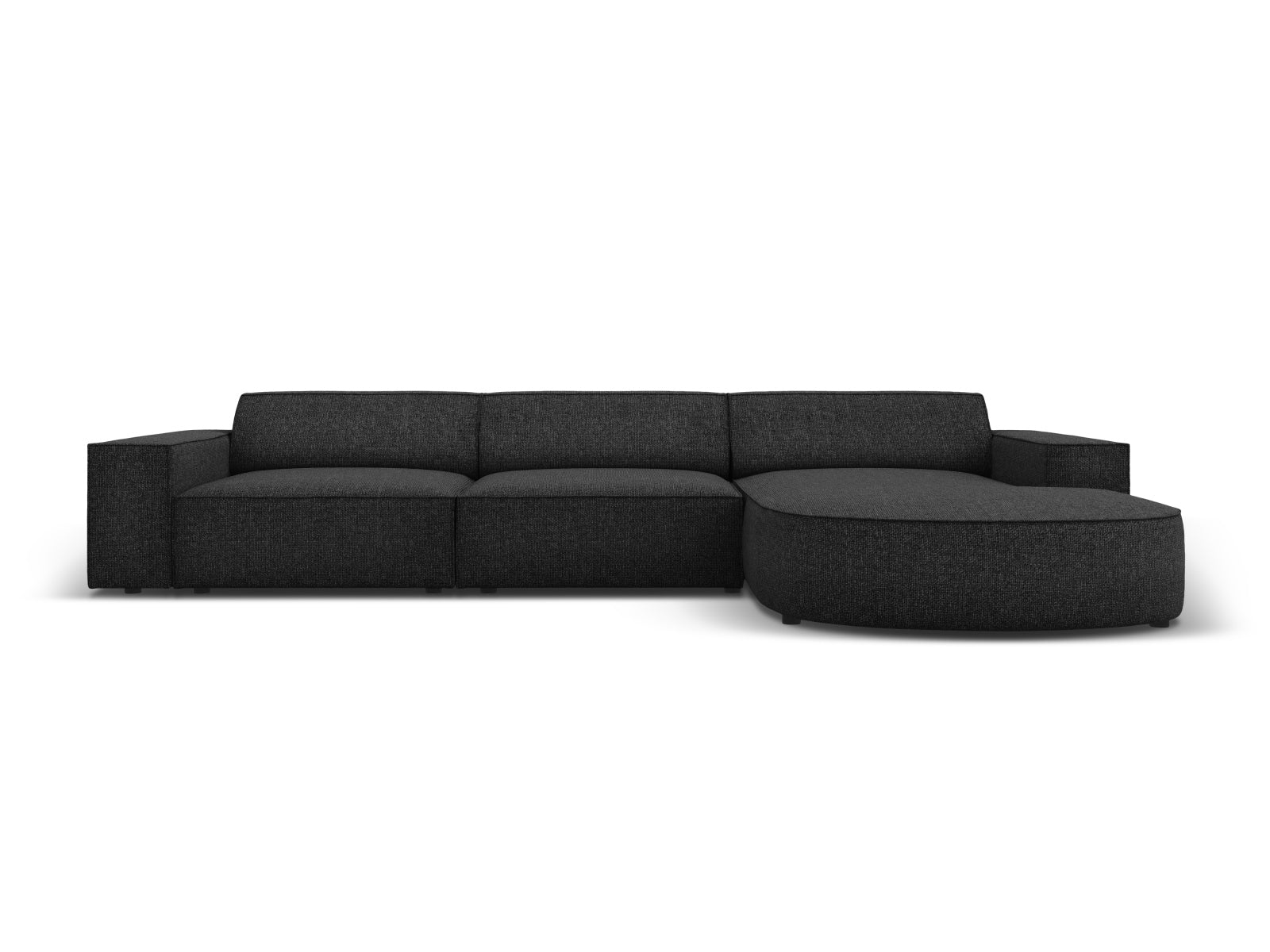 Jodie Modulares Ecksofa rechts 4 Sitzer in Black präsentiert im Onlineshop von KAQTU Design AG. Ecksofa rechts ist von Micadoni