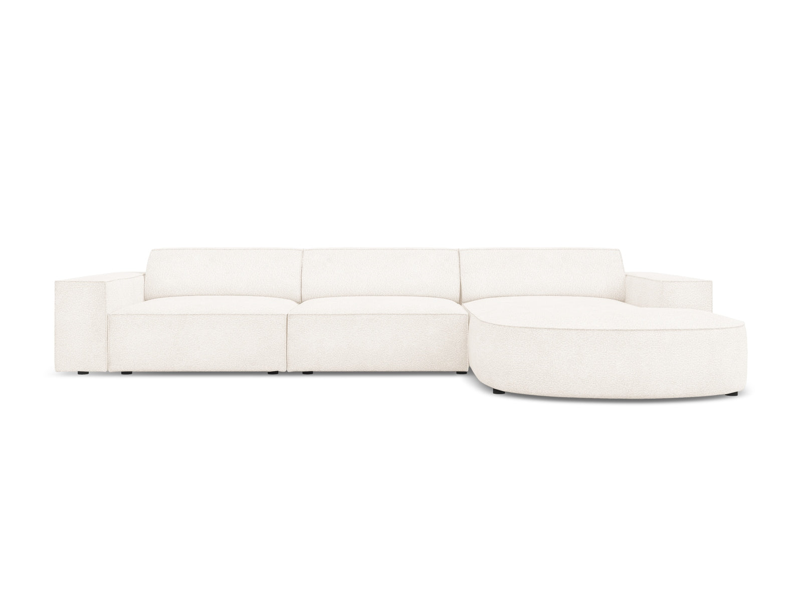Jodie Boucle modulares Ecksofa rechts 4 Sitzer in Beige präsentiert im Onlineshop von KAQTU Design AG. Ecksofa rechts ist von Micadoni