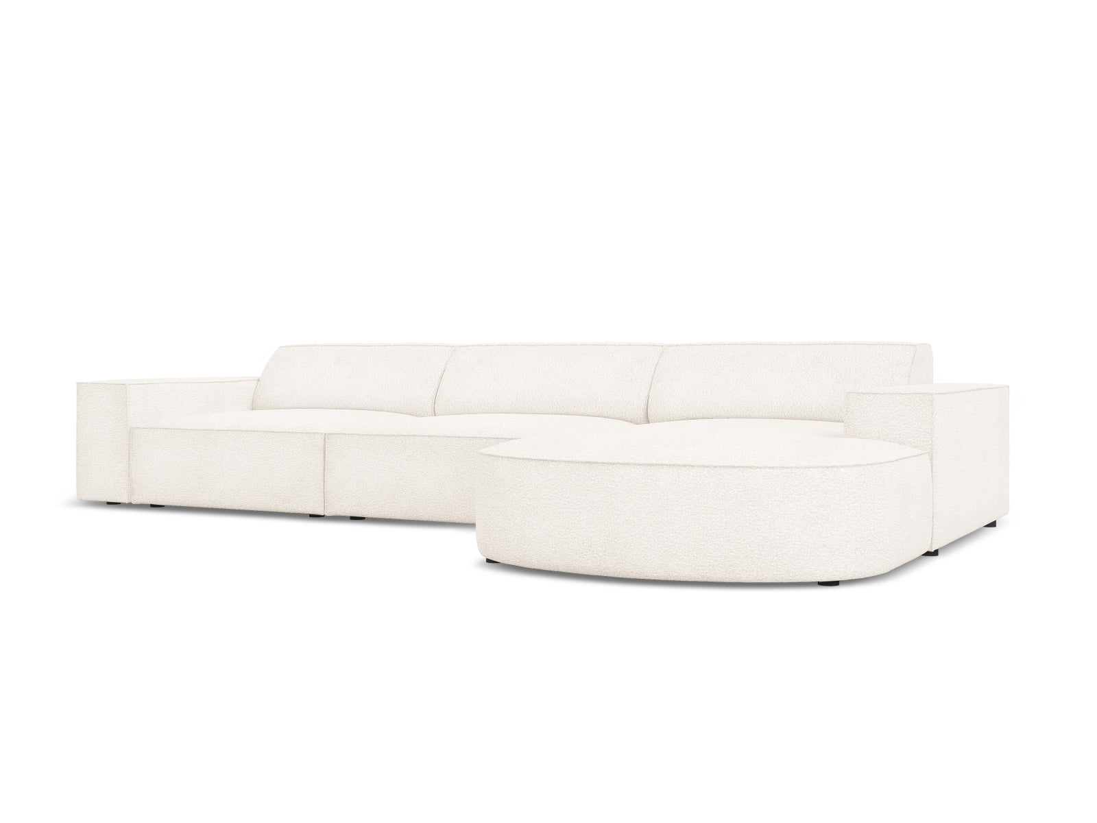Jodie Boucle modulares Ecksofa rechts 4 Sitzer in Beige präsentiert im Onlineshop von KAQTU Design AG. Ecksofa rechts ist von Micadoni