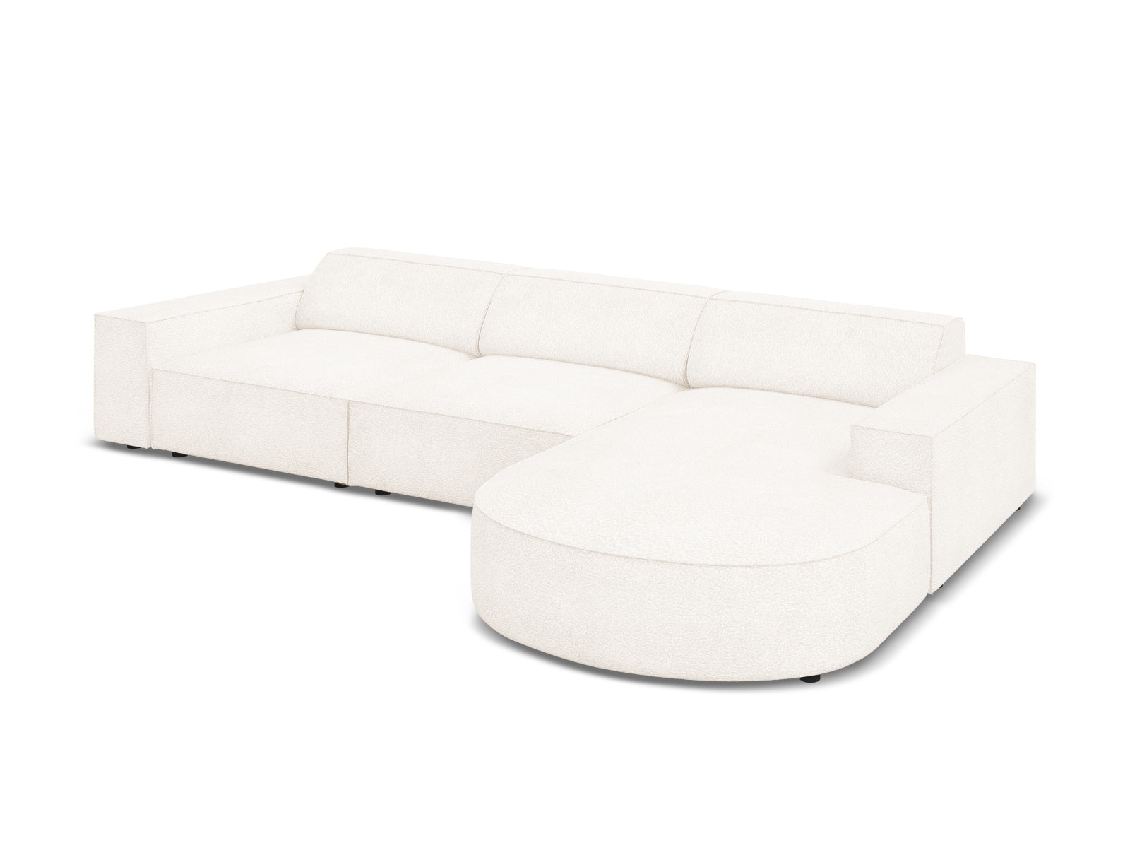 Jodie Boucle modulares Ecksofa rechts 4 Sitzer in Beige präsentiert im Onlineshop von KAQTU Design AG. Ecksofa rechts ist von Micadoni