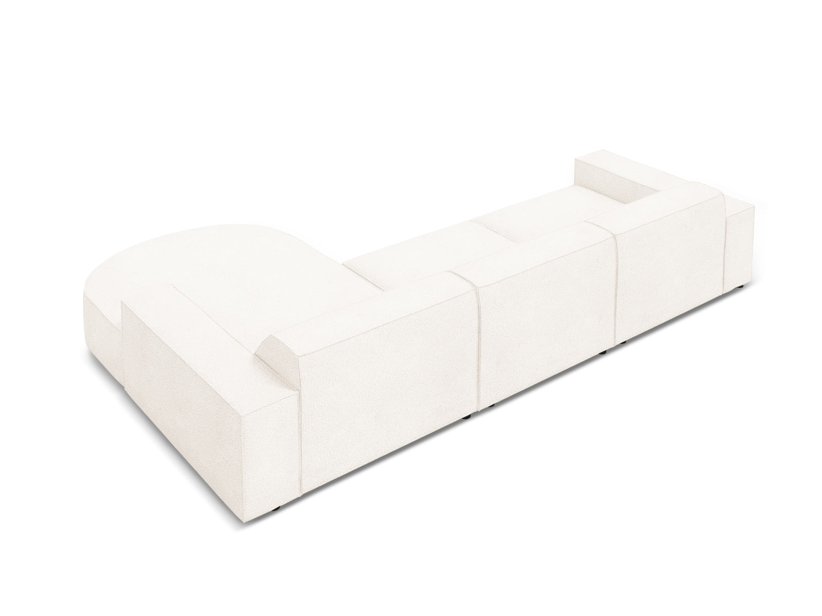 Jodie Boucle modulares Ecksofa rechts 4 Sitzer in Beige präsentiert im Onlineshop von KAQTU Design AG. Ecksofa rechts ist von Micadoni