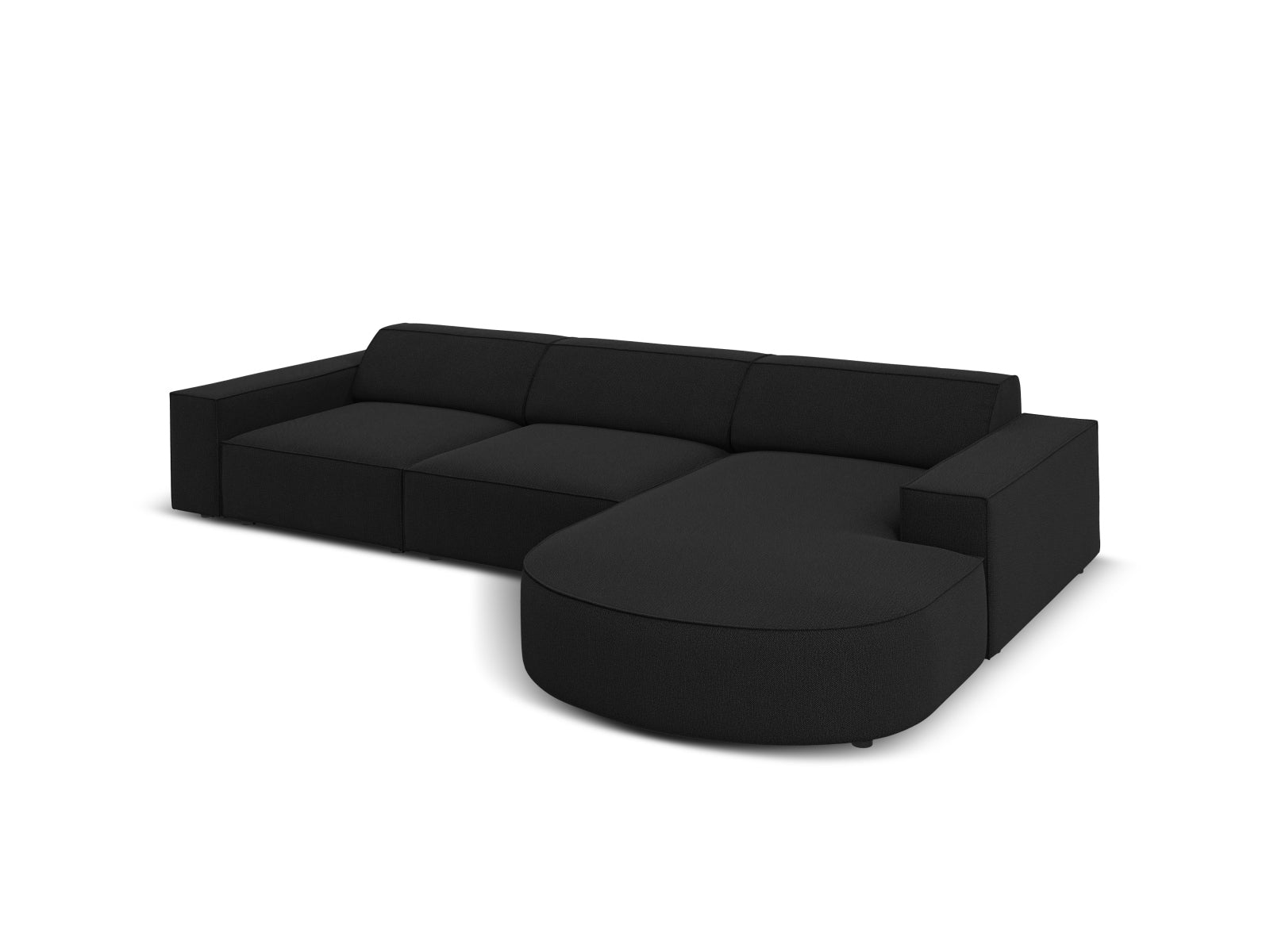 Jodie Modulares Ecksofa rechts 4 Sitzer in Black präsentiert im Onlineshop von KAQTU Design AG. Ecksofa rechts ist von Micadoni