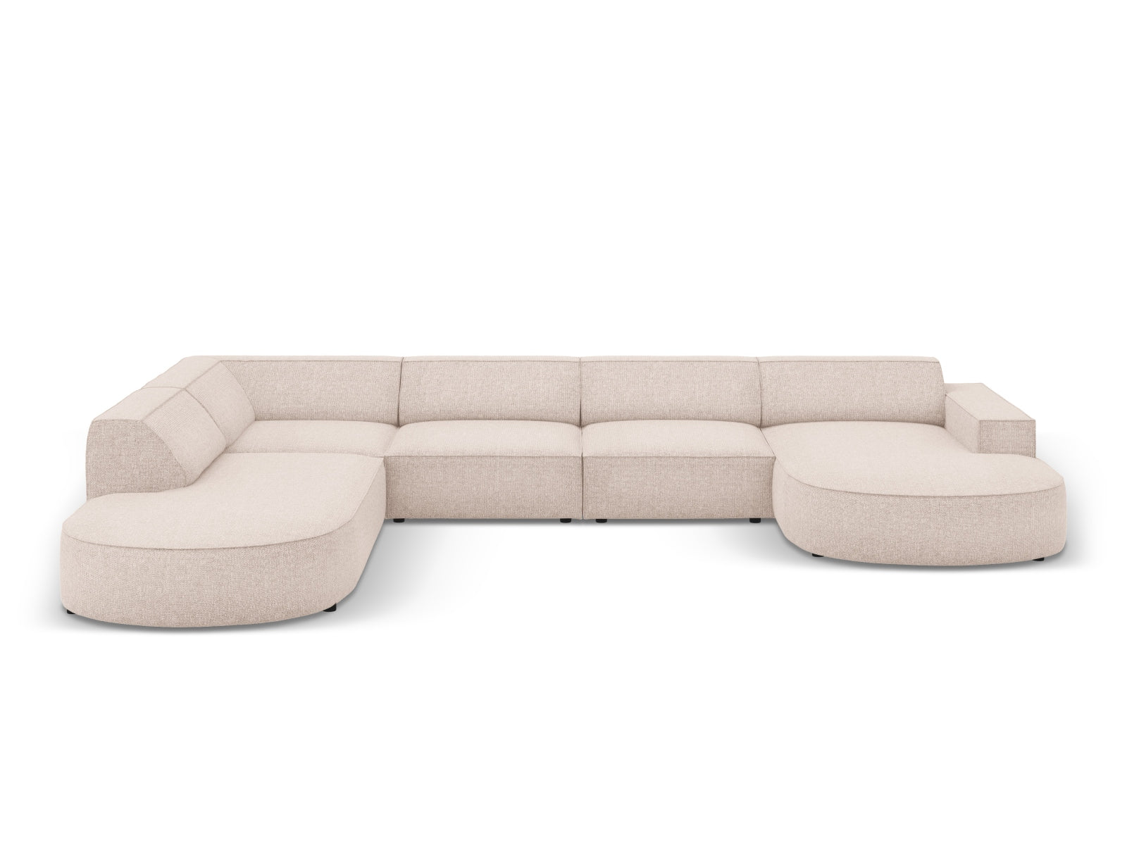 Jodie Modulares Panoramic Ecksofa links 7 Sitzer in Beige präsentiert im Onlineshop von KAQTU Design AG. Ecksofa links ist von Micadoni