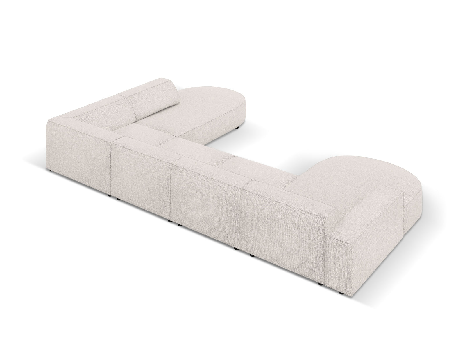 Jodie Modulares Panoramic Ecksofa rechts 7 Sitzer in Light Grey präsentiert im Onlineshop von KAQTU Design AG. Ecksofa rechts ist von Micadoni