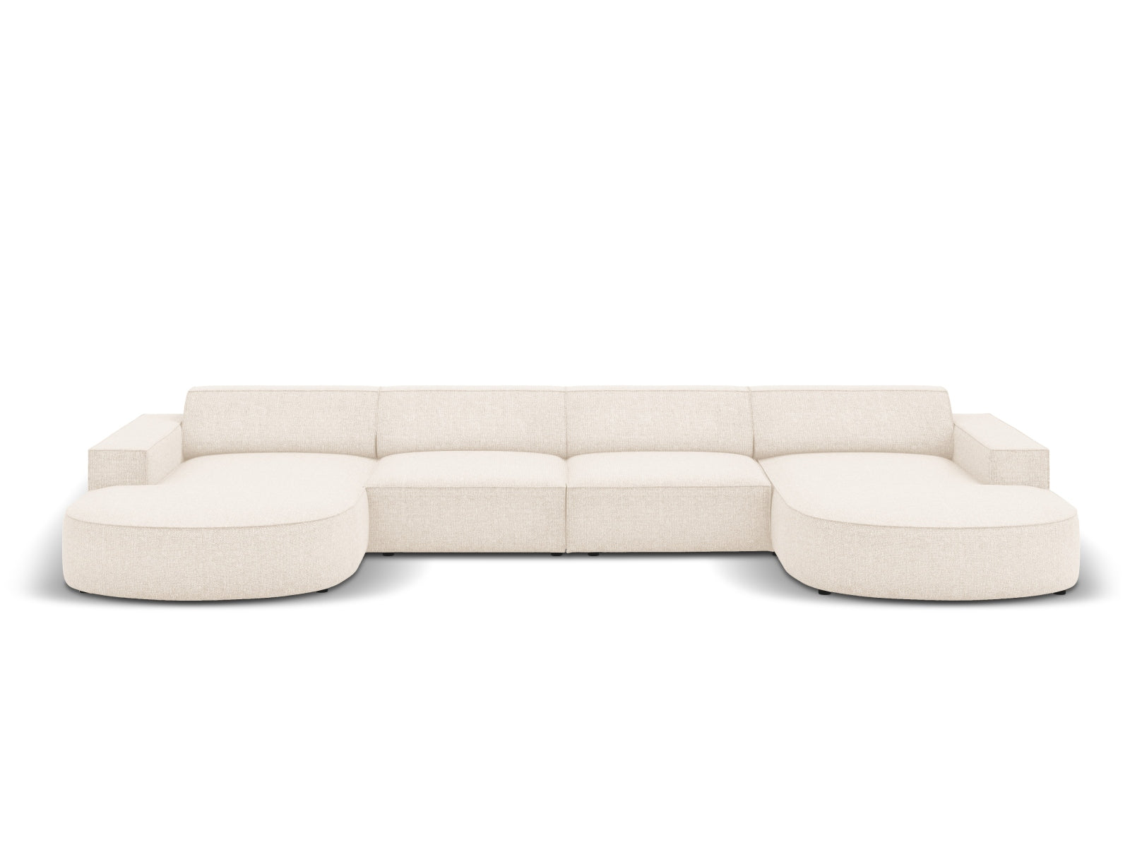 Jodie Modulares Panoramic Sofa 6 Sitzer in Light Beige präsentiert im Onlineshop von KAQTU Design AG. 3er Sofa ist von Micadoni