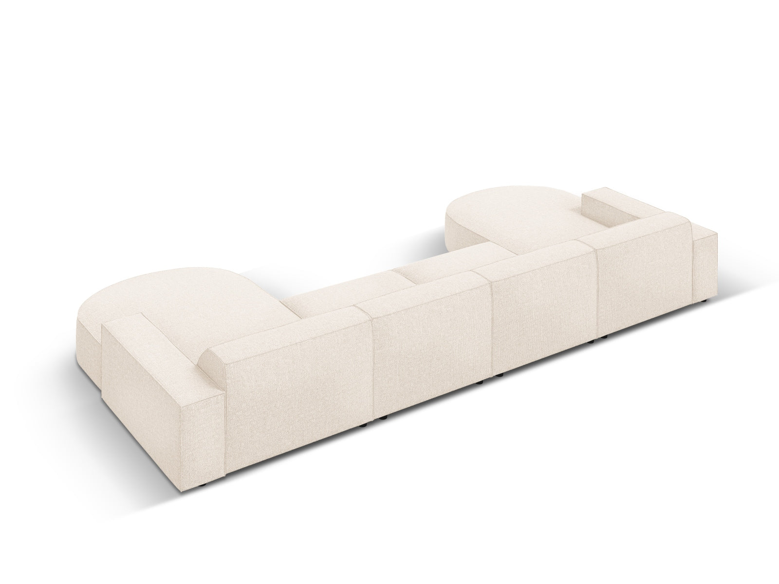 Jodie Modulares Panoramic Sofa 6 Sitzer in Light Beige präsentiert im Onlineshop von KAQTU Design AG. 3er Sofa ist von Micadoni