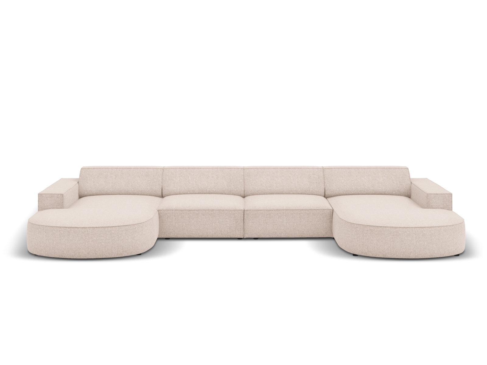Jodie Modulares Panoramic Sofa 6 Sitzer in Beige präsentiert im Onlineshop von KAQTU Design AG. 3er Sofa ist von Micadoni