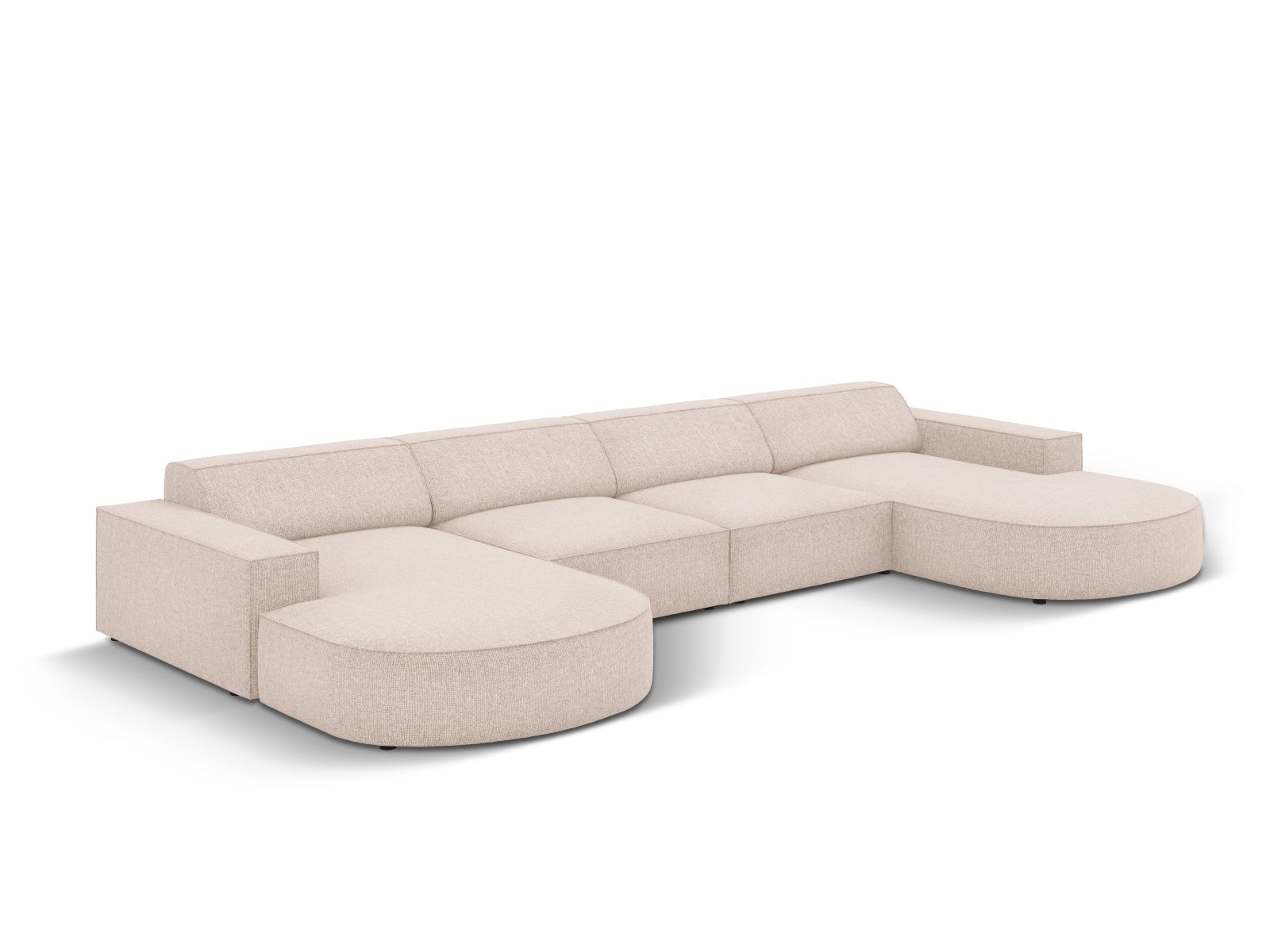 Jodie Modulares Panoramic Sofa 6 Sitzer in Beige präsentiert im Onlineshop von KAQTU Design AG. 3er Sofa ist von Micadoni