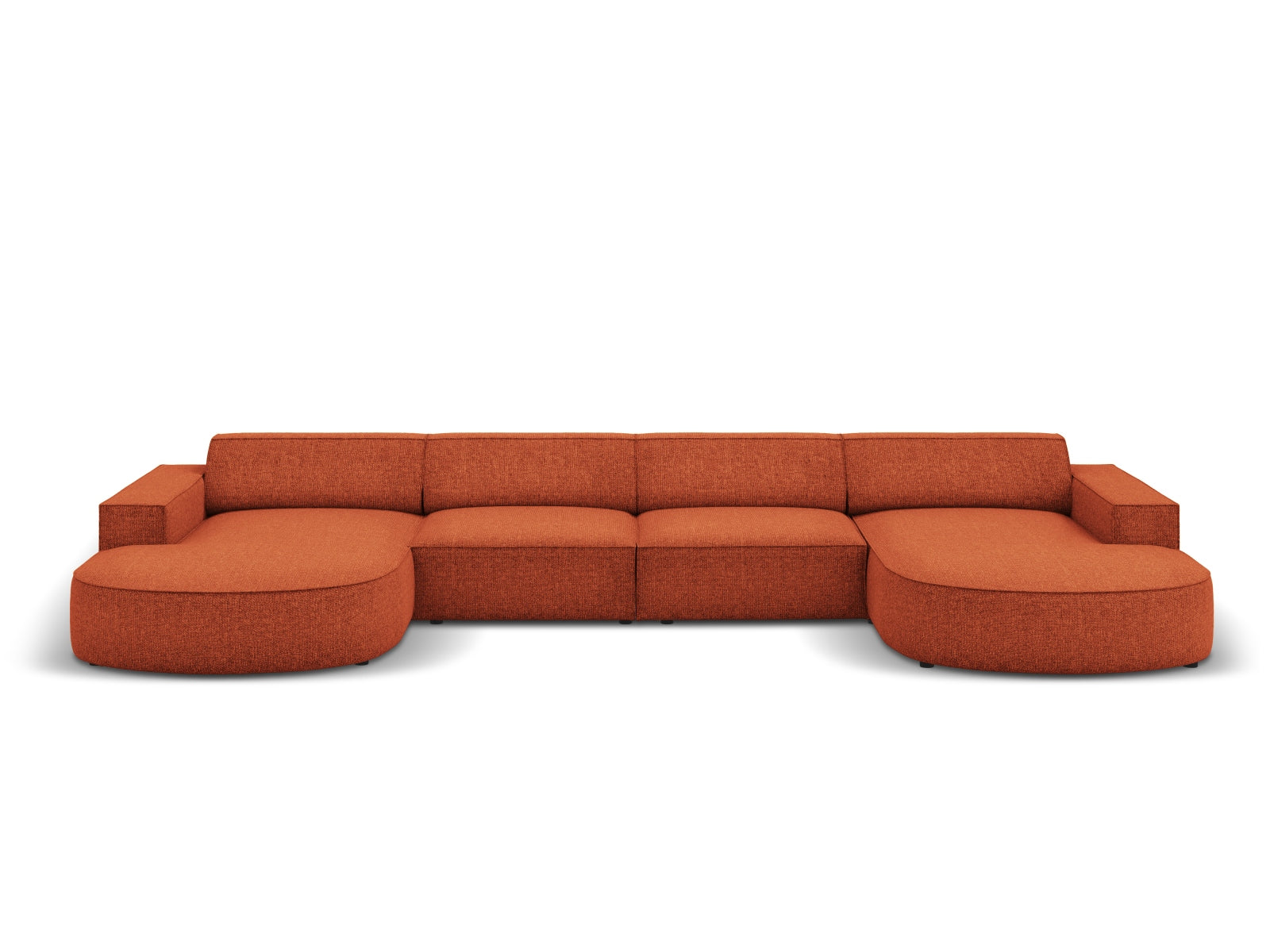 Jodie Modulares Panoramic Sofa 6 Sitzer in Terracotta präsentiert im Onlineshop von KAQTU Design AG. 3er Sofa ist von Micadoni