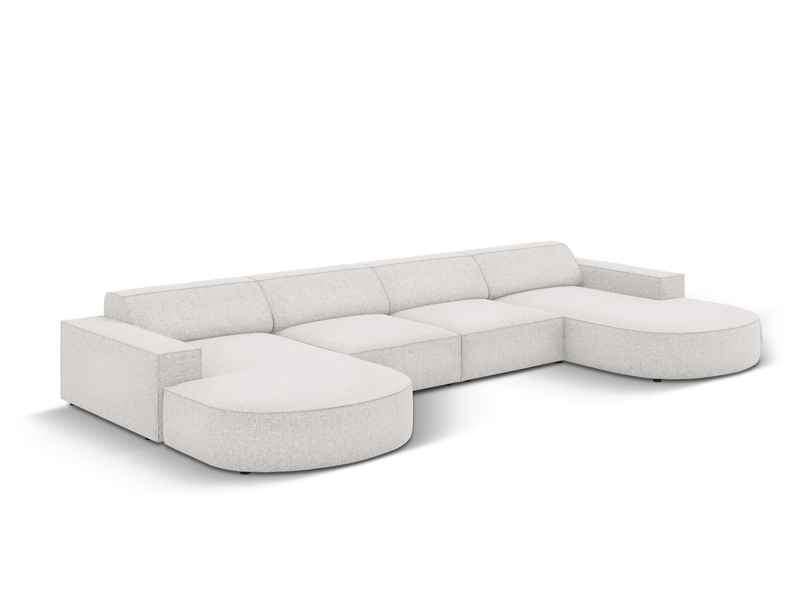 Jodie Modulares Panoramic Sofa 6 Sitzer in Light Grey präsentiert im Onlineshop von KAQTU Design AG. 3er Sofa ist von Micadoni