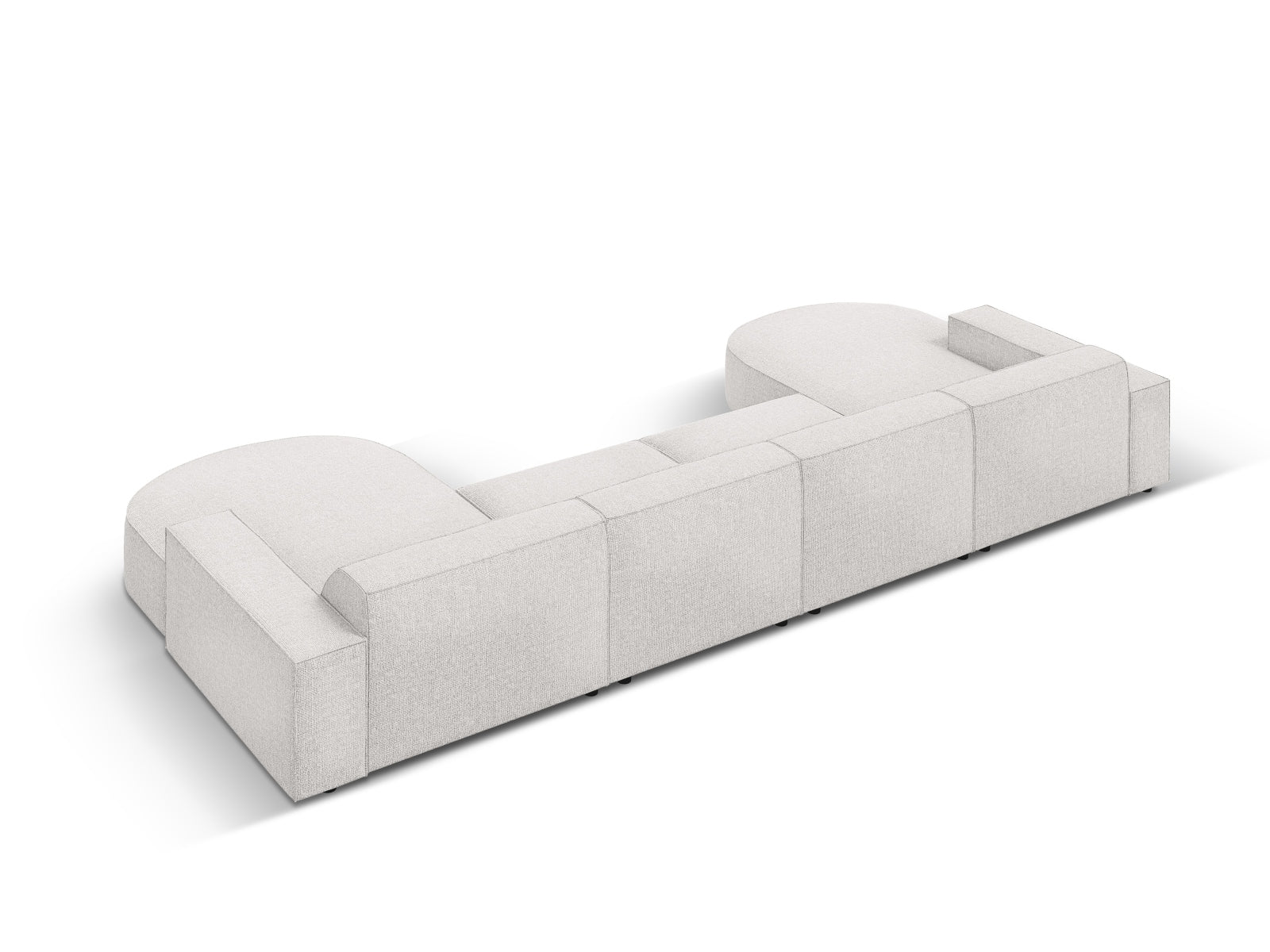 Jodie Modulares Panoramic Sofa 6 Sitzer in Light Grey präsentiert im Onlineshop von KAQTU Design AG. 3er Sofa ist von Micadoni