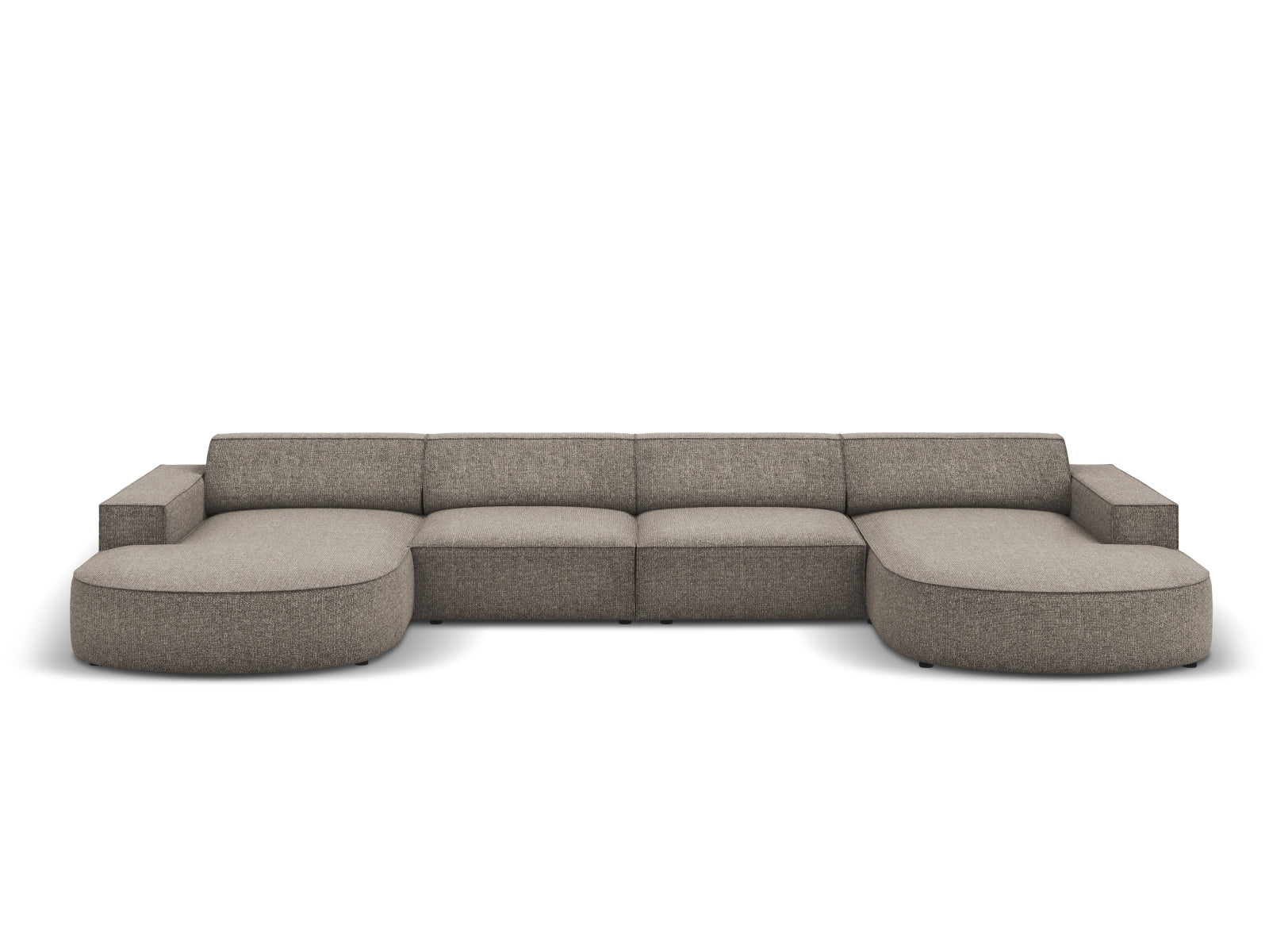Jodie Modulares Panoramic Sofa 6 Sitzer in Grey präsentiert im Onlineshop von KAQTU Design AG. 3er Sofa ist von Micadoni