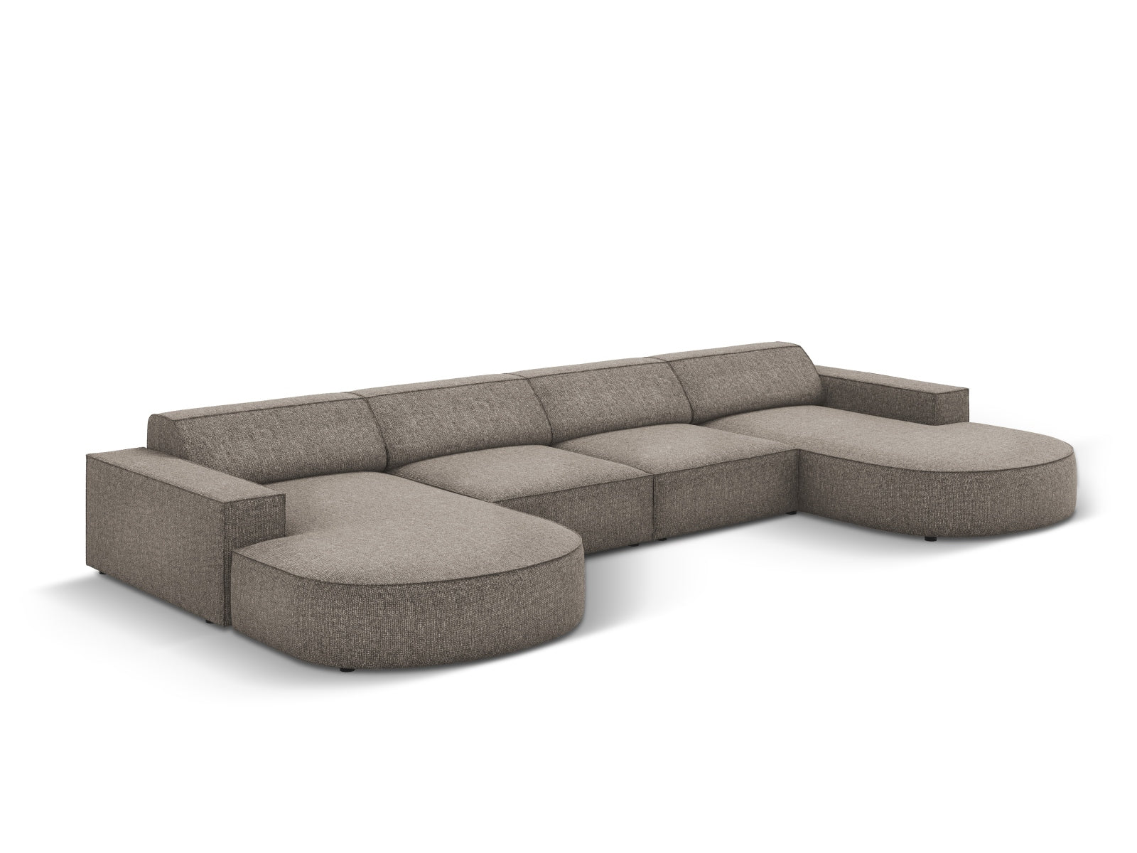 Jodie Modulares Panoramic Sofa 6 Sitzer in Grey präsentiert im Onlineshop von KAQTU Design AG. 3er Sofa ist von Micadoni