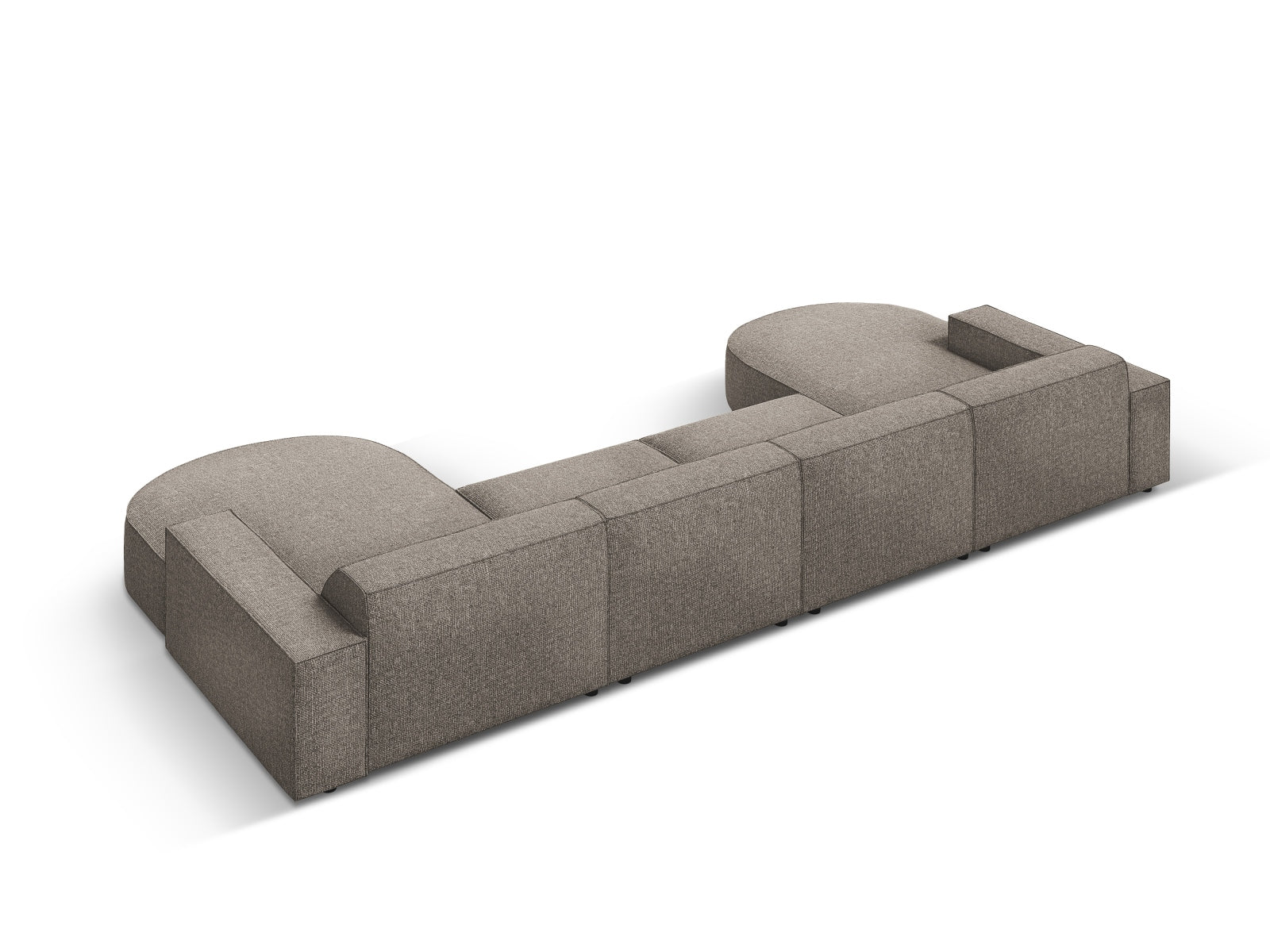 Jodie Modulares Panoramic Sofa 6 Sitzer in Grey präsentiert im Onlineshop von KAQTU Design AG. 3er Sofa ist von Micadoni