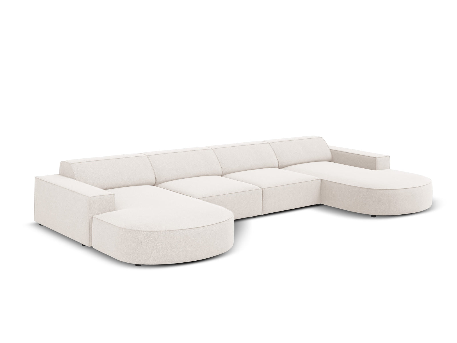 Jodie Modulares Panoramic Sofa 6 Sitzer in Light Beige präsentiert im Onlineshop von KAQTU Design AG. 3er Sofa ist von Micadoni