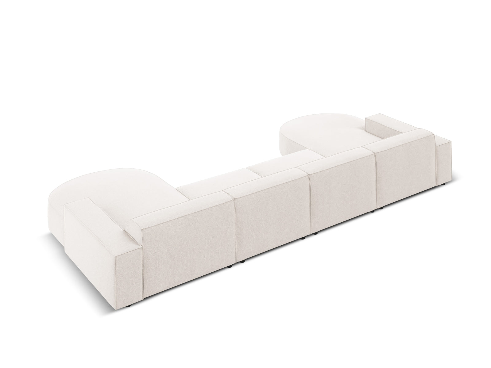 Jodie Modulares Panoramic Sofa 6 Sitzer in Light Beige präsentiert im Onlineshop von KAQTU Design AG. 3er Sofa ist von Micadoni