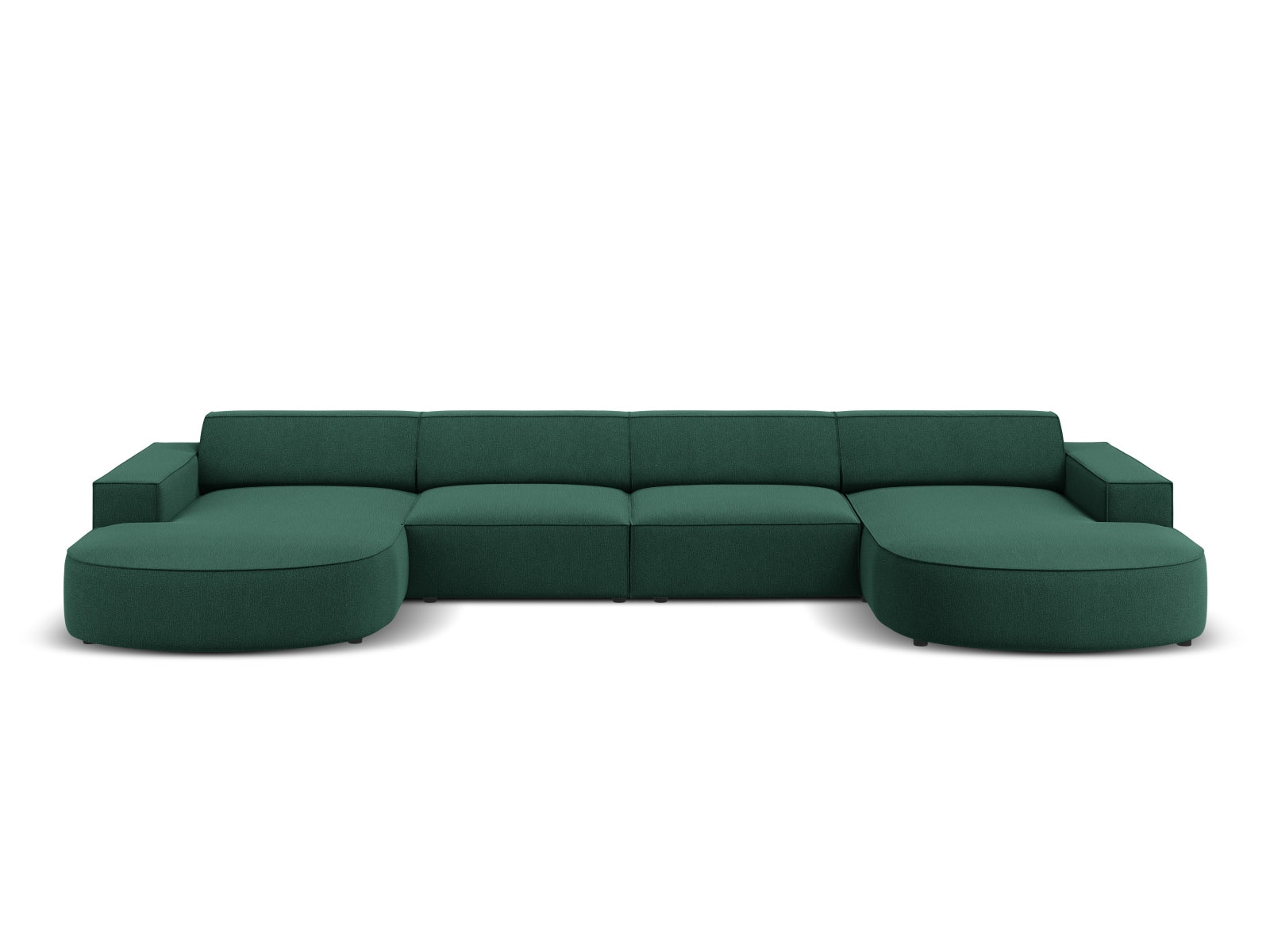 Jodie Modulares Panoramic Sofa 6 Sitzer in Green präsentiert im Onlineshop von KAQTU Design AG. 3er Sofa ist von Micadoni
