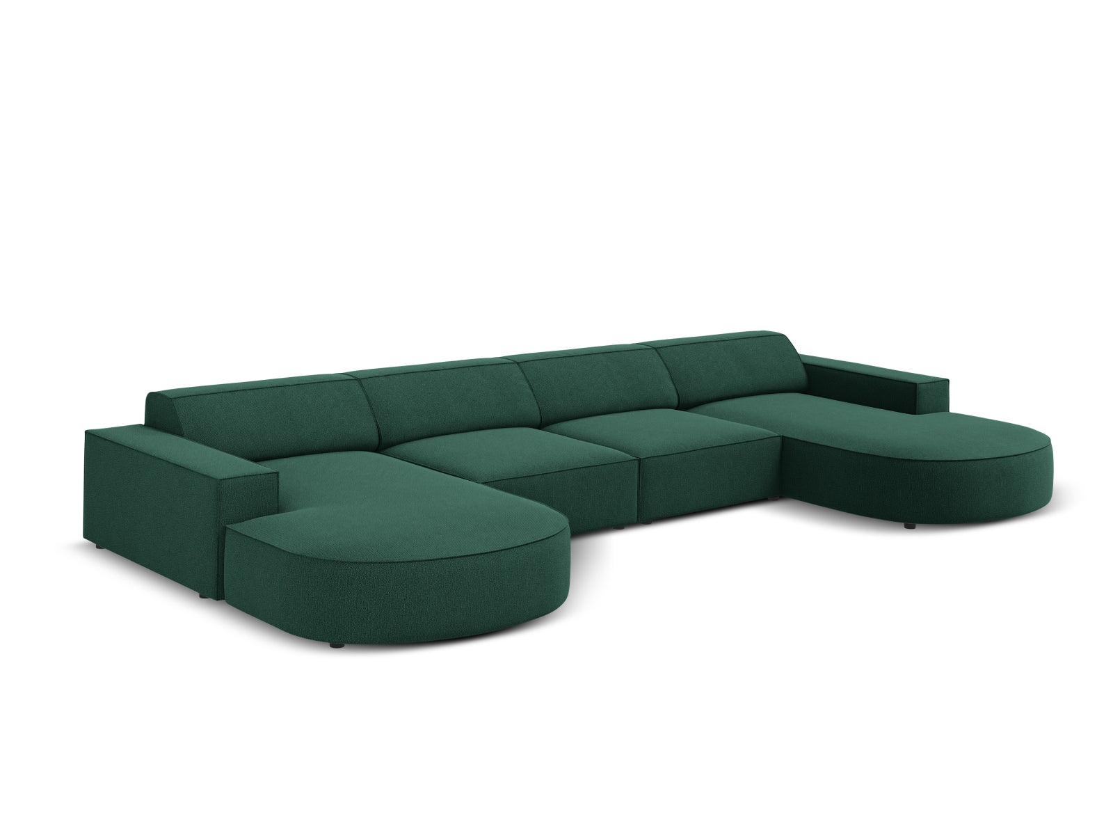 Jodie Modulares Panoramic Sofa 6 Sitzer in Green präsentiert im Onlineshop von KAQTU Design AG. 3er Sofa ist von Micadoni