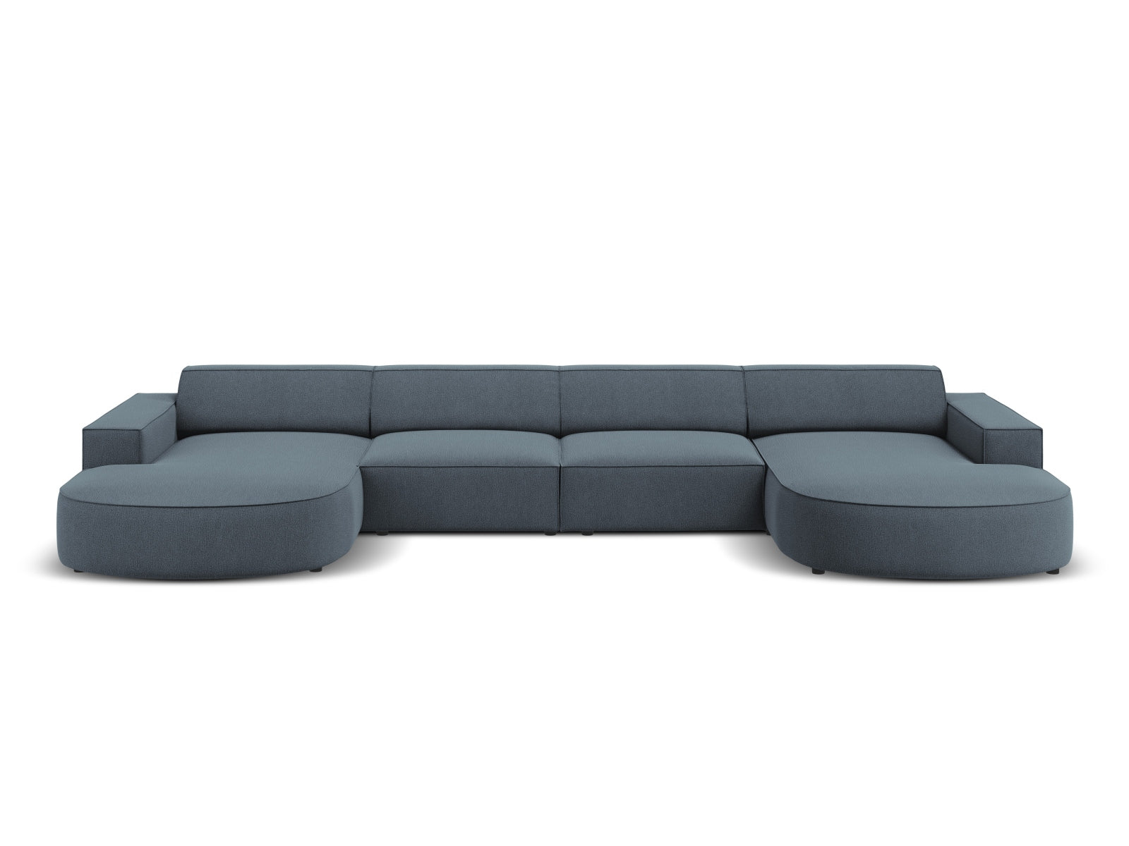 Jodie Modulares Panoramic Sofa 6 Sitzer in Blue präsentiert im Onlineshop von KAQTU Design AG. 3er Sofa ist von Micadoni