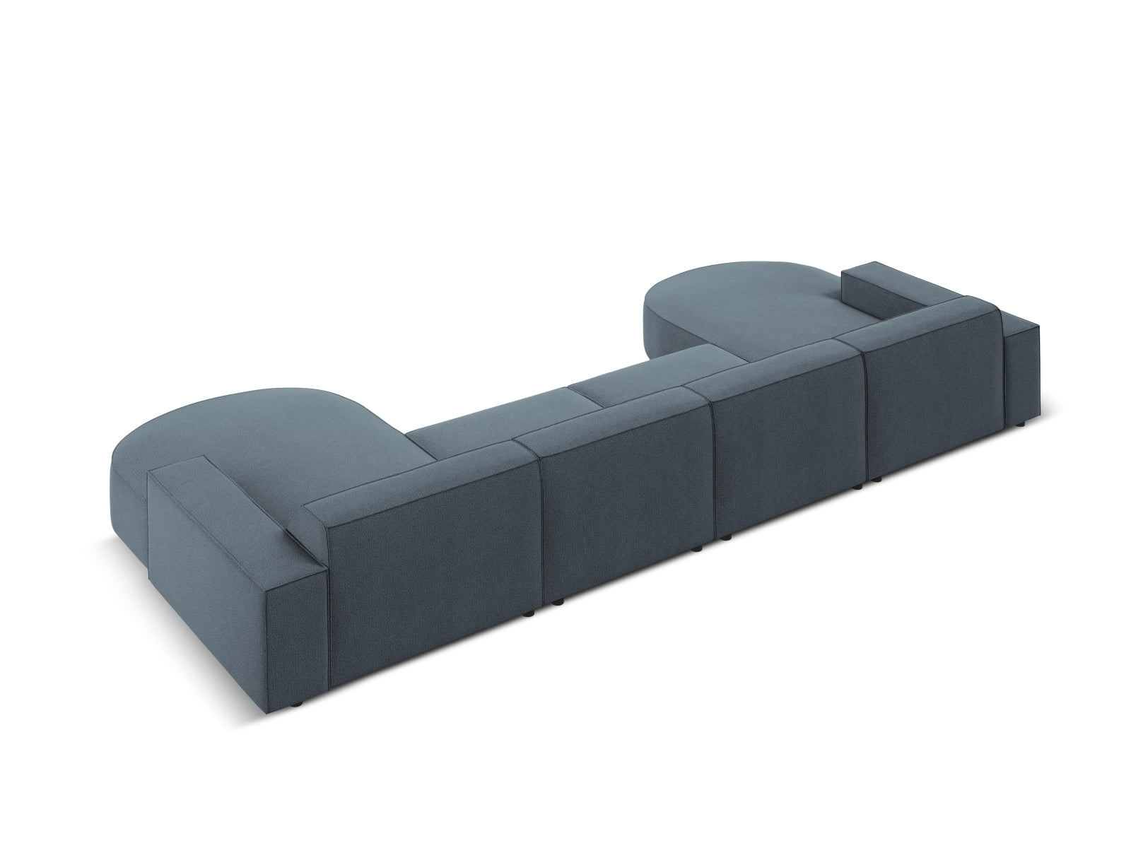 Jodie Modulares Panoramic Sofa 6 Sitzer in Blue präsentiert im Onlineshop von KAQTU Design AG. 3er Sofa ist von Micadoni