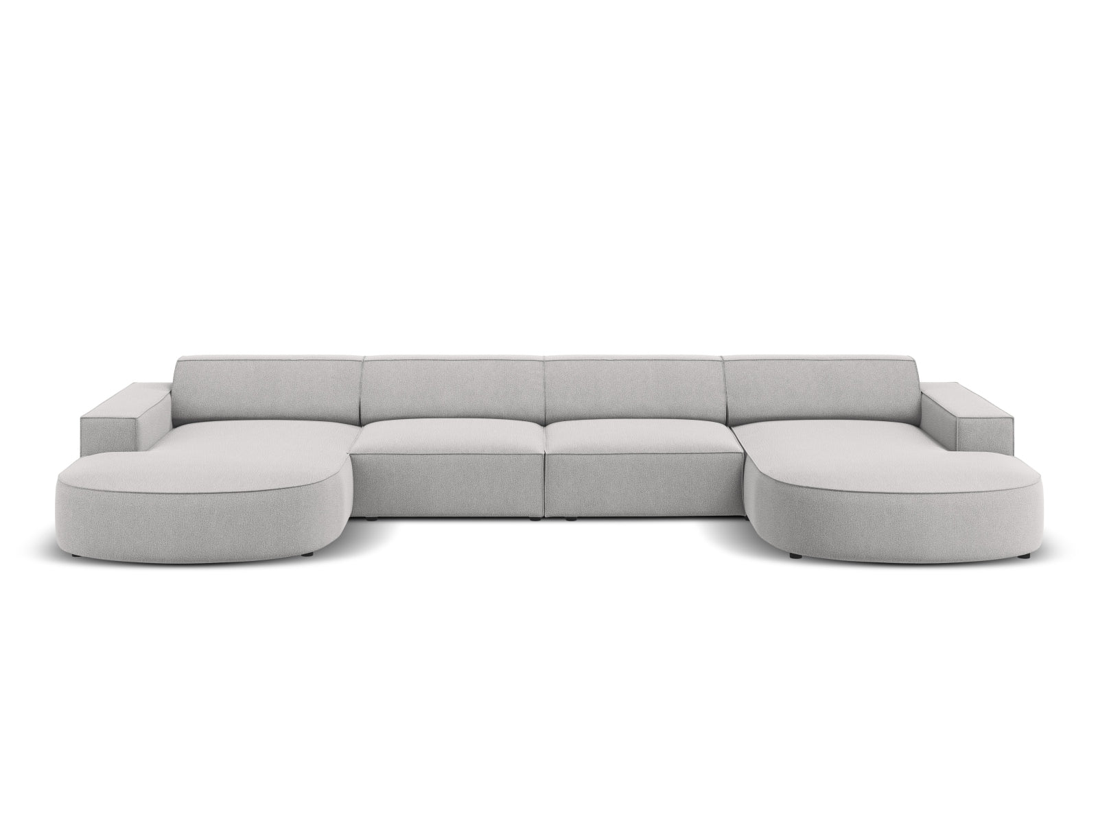Jodie Modulares Panoramic Sofa 6 Sitzer in Light Grey präsentiert im Onlineshop von KAQTU Design AG. 3er Sofa ist von Micadoni