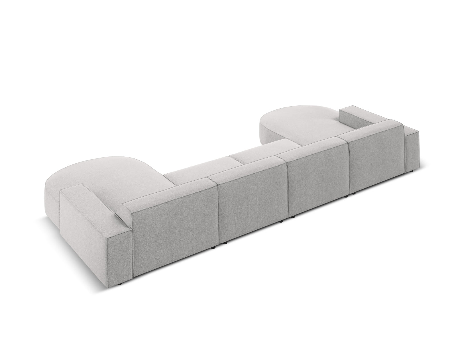 Jodie Modulares Panoramic Sofa 6 Sitzer in Light Grey präsentiert im Onlineshop von KAQTU Design AG. 3er Sofa ist von Micadoni