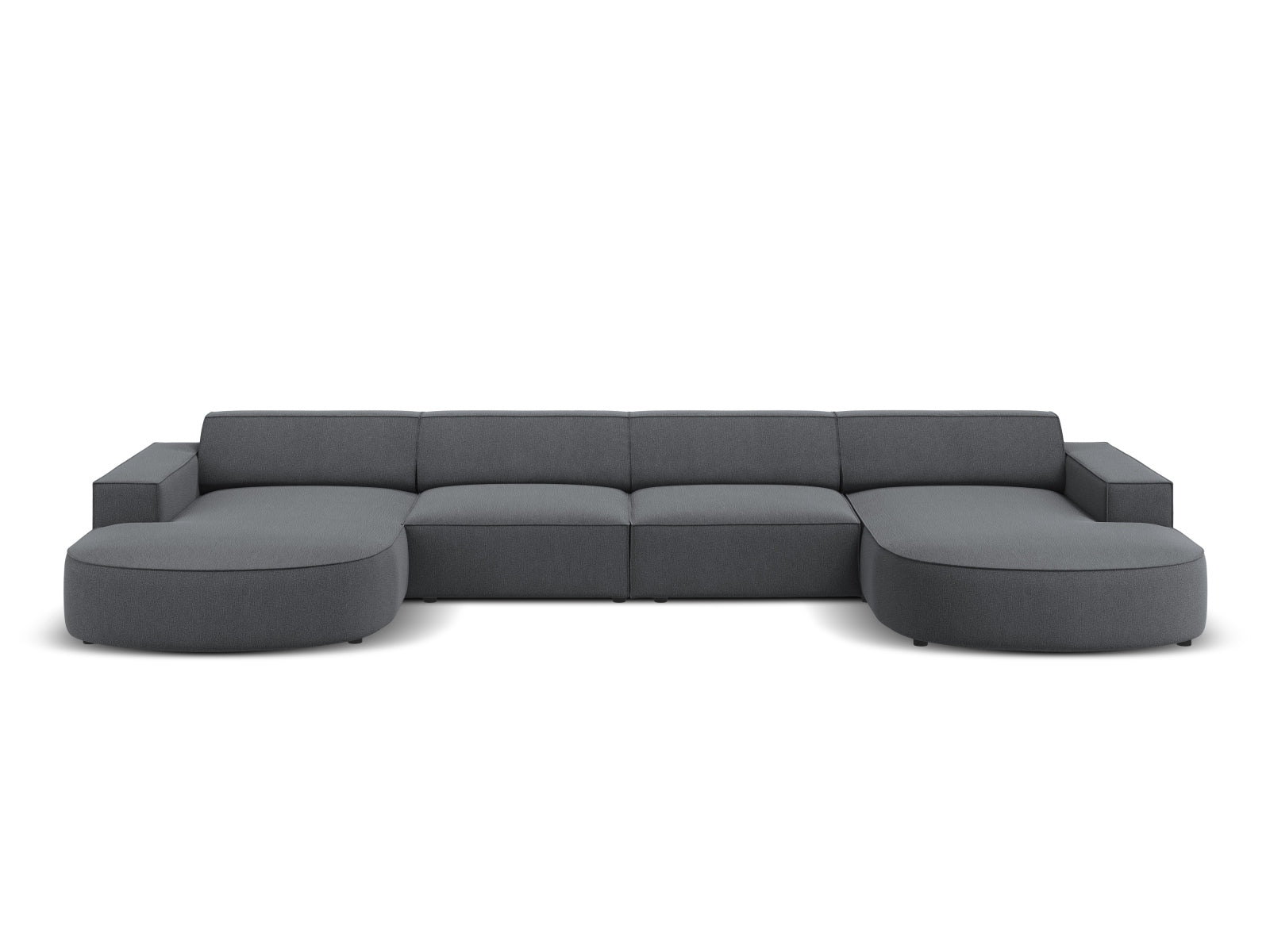Jodie Modulares Panoramic Sofa 6 Sitzer in Dark Grey präsentiert im Onlineshop von KAQTU Design AG. 3er Sofa ist von Micadoni