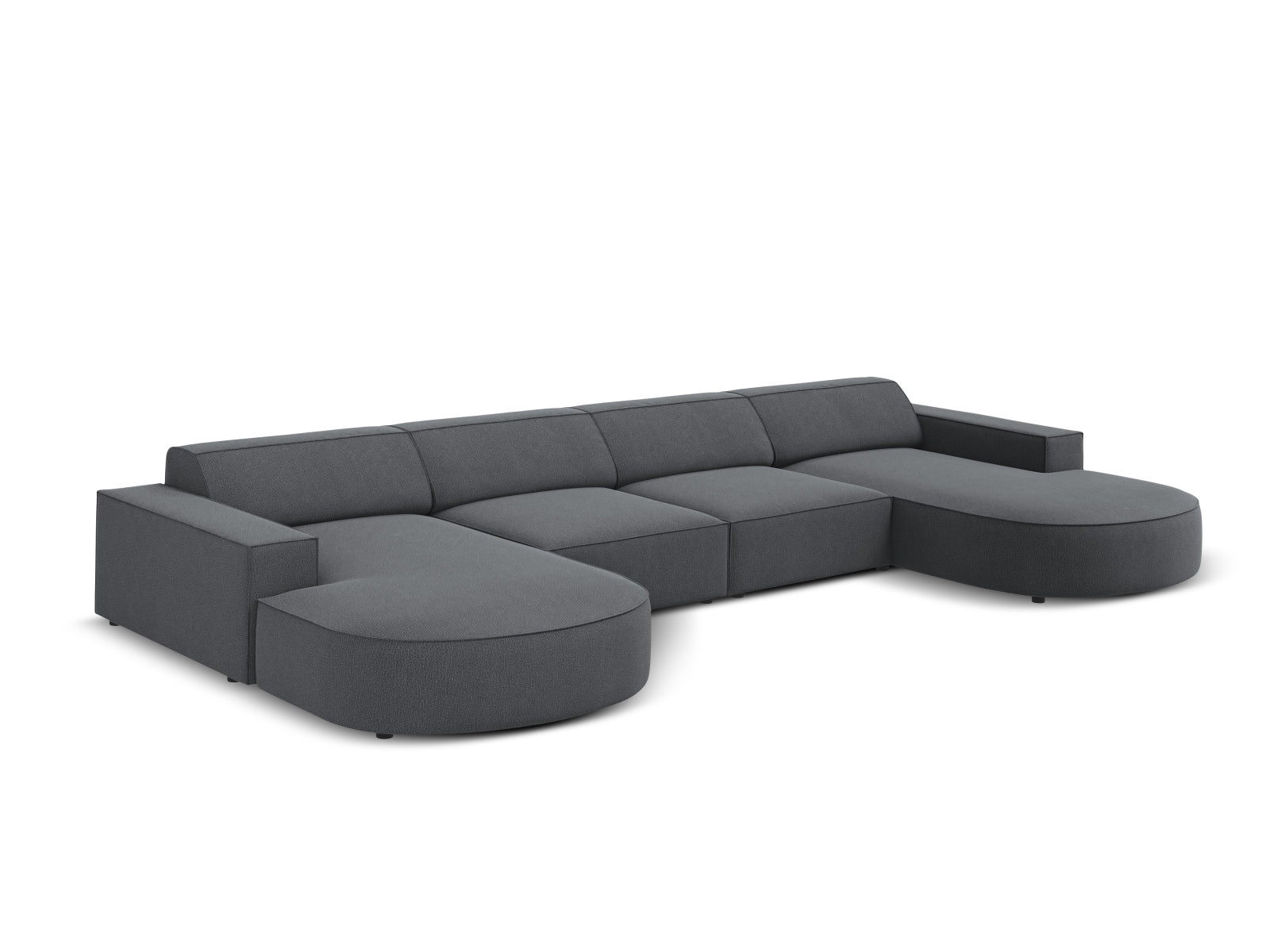 Jodie Modulares Panoramic Sofa 6 Sitzer in Dark Grey präsentiert im Onlineshop von KAQTU Design AG. 3er Sofa ist von Micadoni