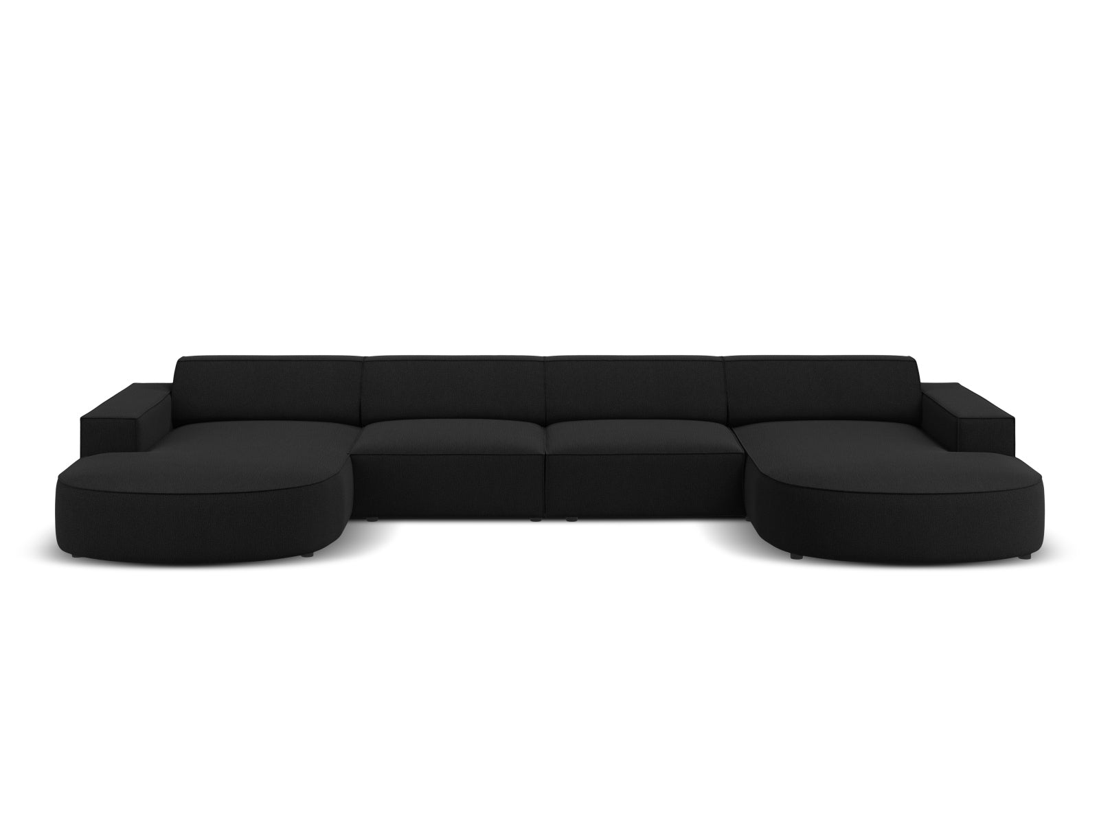 Jodie Modulares Panoramic Sofa 6 Sitzer in Black präsentiert im Onlineshop von KAQTU Design AG. 3er Sofa ist von Micadoni