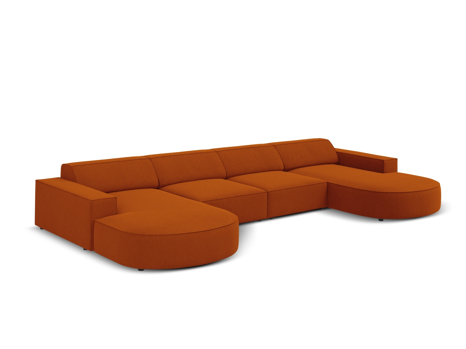 Jodie Modulares Panoramic Sofa 6 Sitzer in Terracotta präsentiert im Onlineshop von KAQTU Design AG. 3er Sofa ist von Micadoni