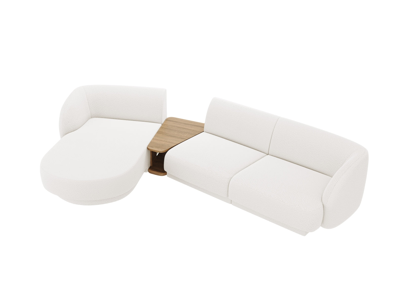 Miley Modulares Sofa links 3 Sitzer in White präsentiert im Onlineshop von KAQTU Design AG. L-Sofa links ist von Micadoni