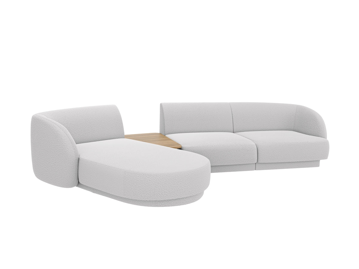Miley Modulares Sofa links 3 Sitzer in Light Grey-Baloo präsentiert im Onlineshop von KAQTU Design AG. L-Sofa links ist von Micadoni