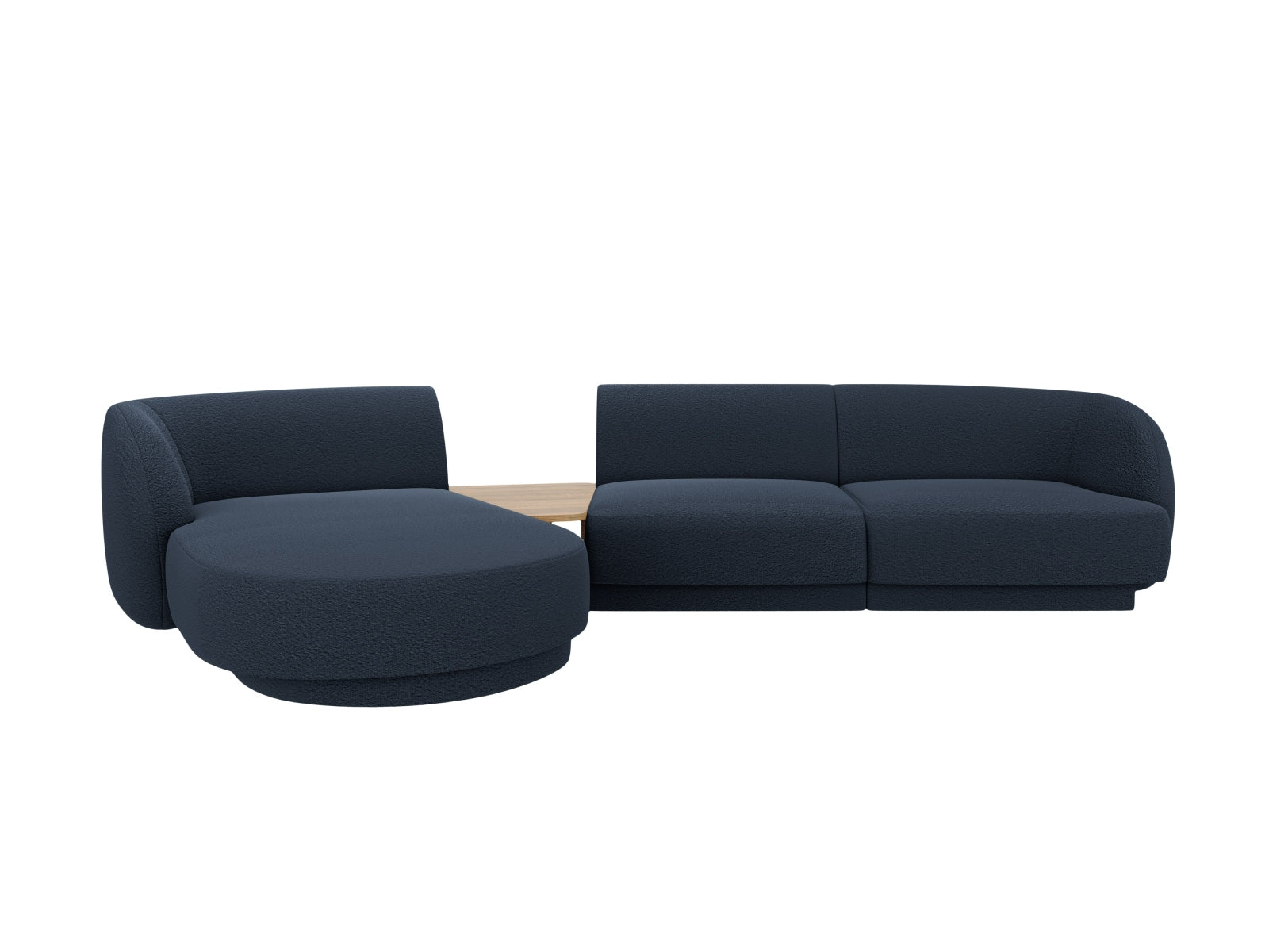 Miley Modulares Sofa links 3 Sitzer in Dark Blue präsentiert im Onlineshop von KAQTU Design AG. L-Sofa links ist von Micadoni