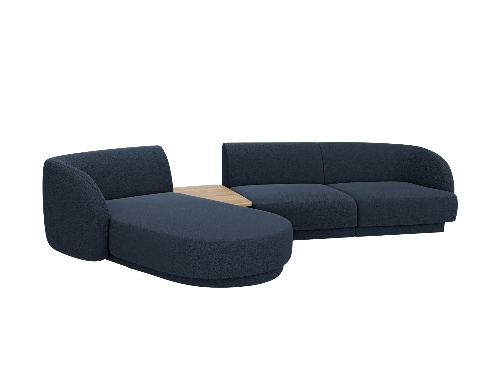 Miley Modulares Sofa links 3 Sitzer in Dark Blue präsentiert im Onlineshop von KAQTU Design AG. L-Sofa links ist von Micadoni